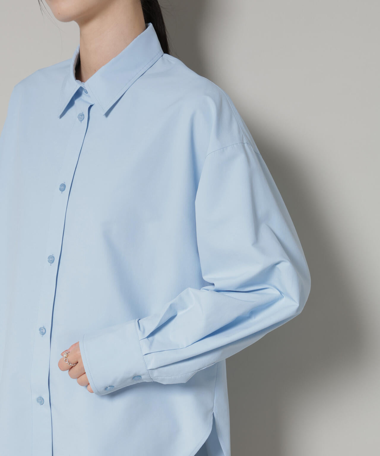 コットンライクタイプライターベーシックシャツ 6736120300