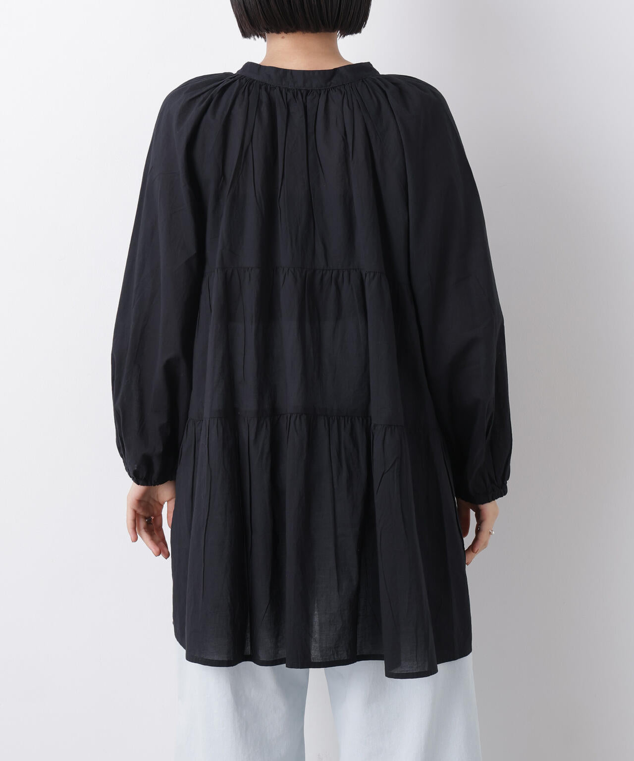 made in INDIA ティアード チュニック ブラウス