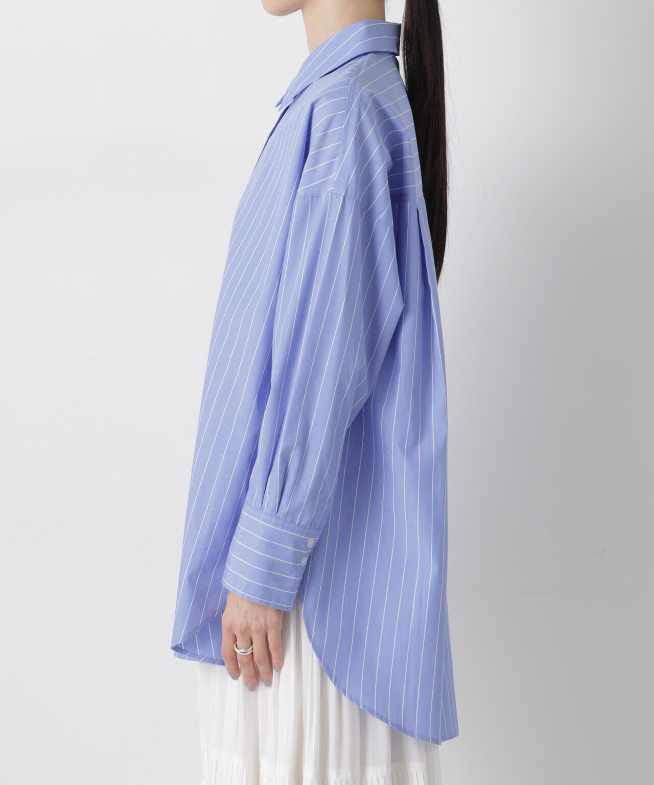 ブロードワイドシルエットストライプシャツ 6736120307