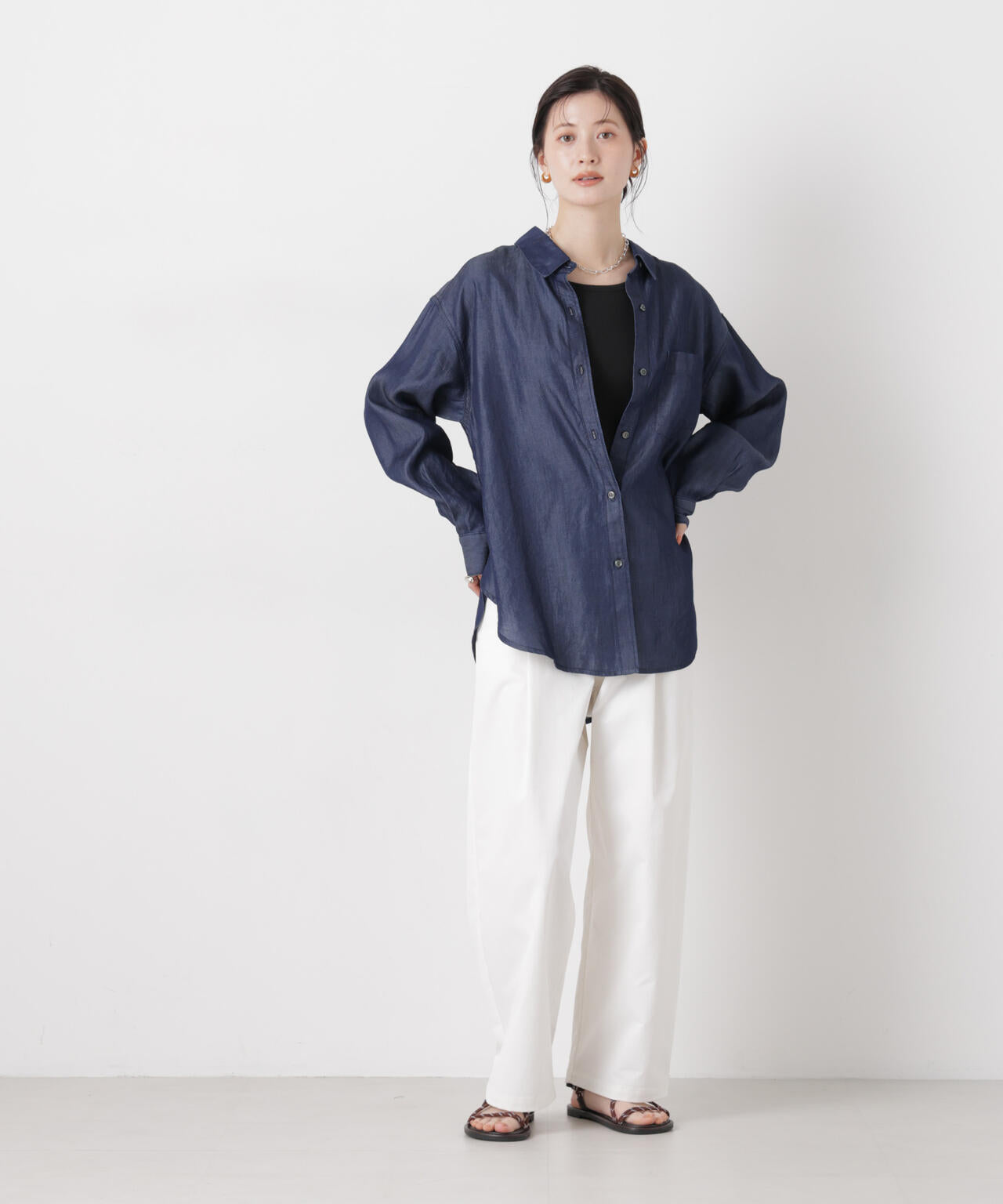 デニム ワイド シャツ