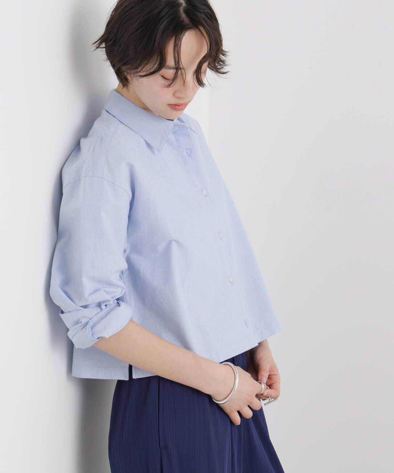 オックス クロップド シャツ