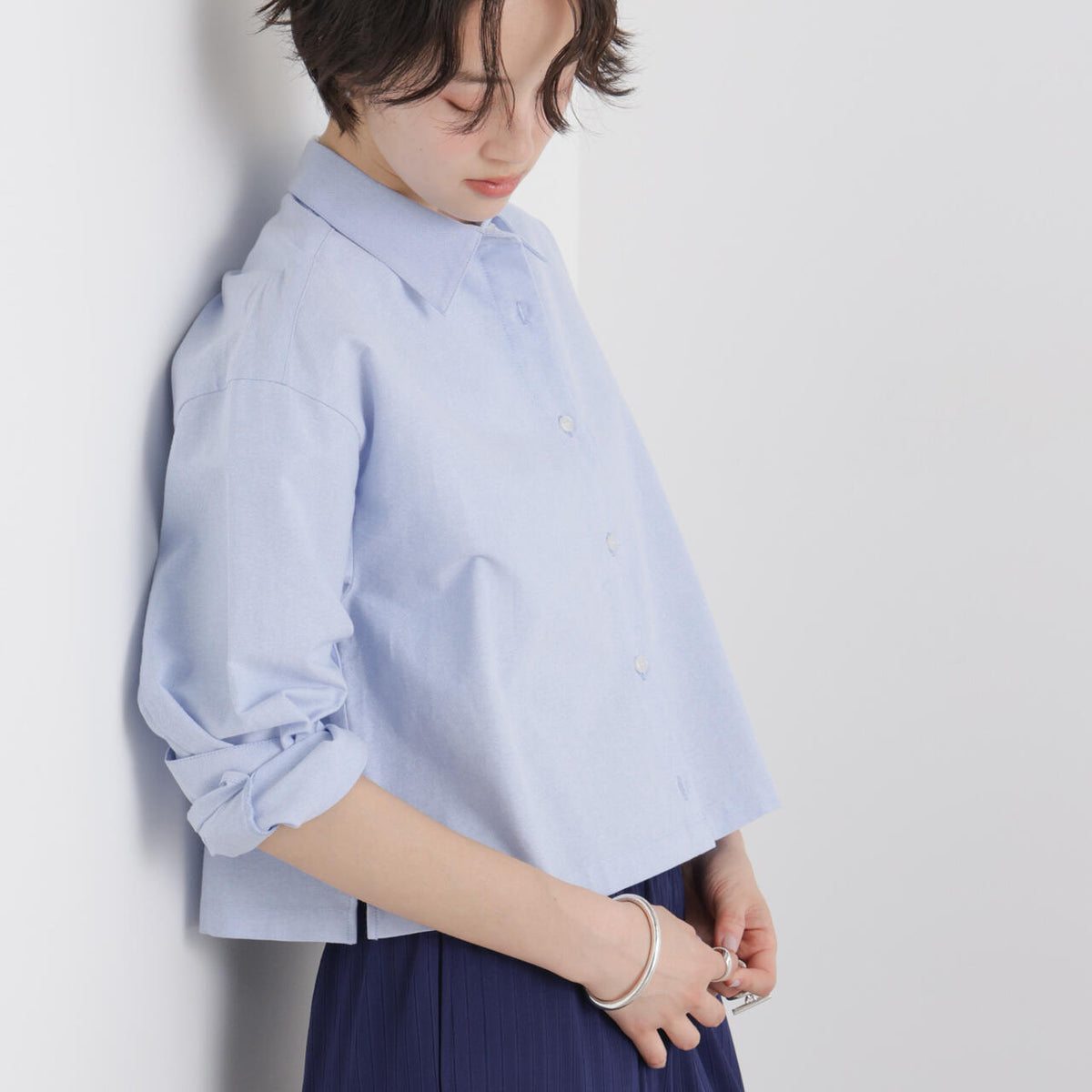 オックス クロップド シャツ