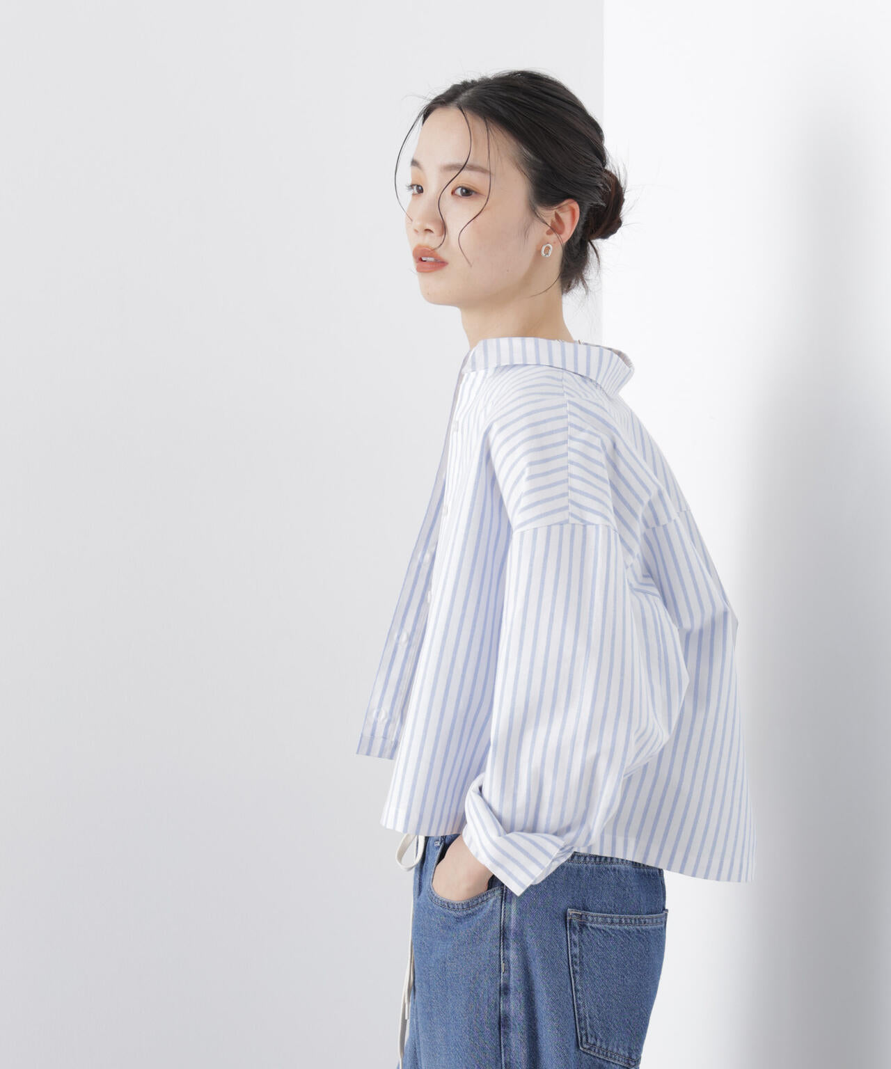 クロップドシャツ Gap公式オンラインストア | リラックスフィット クロップド ストレート