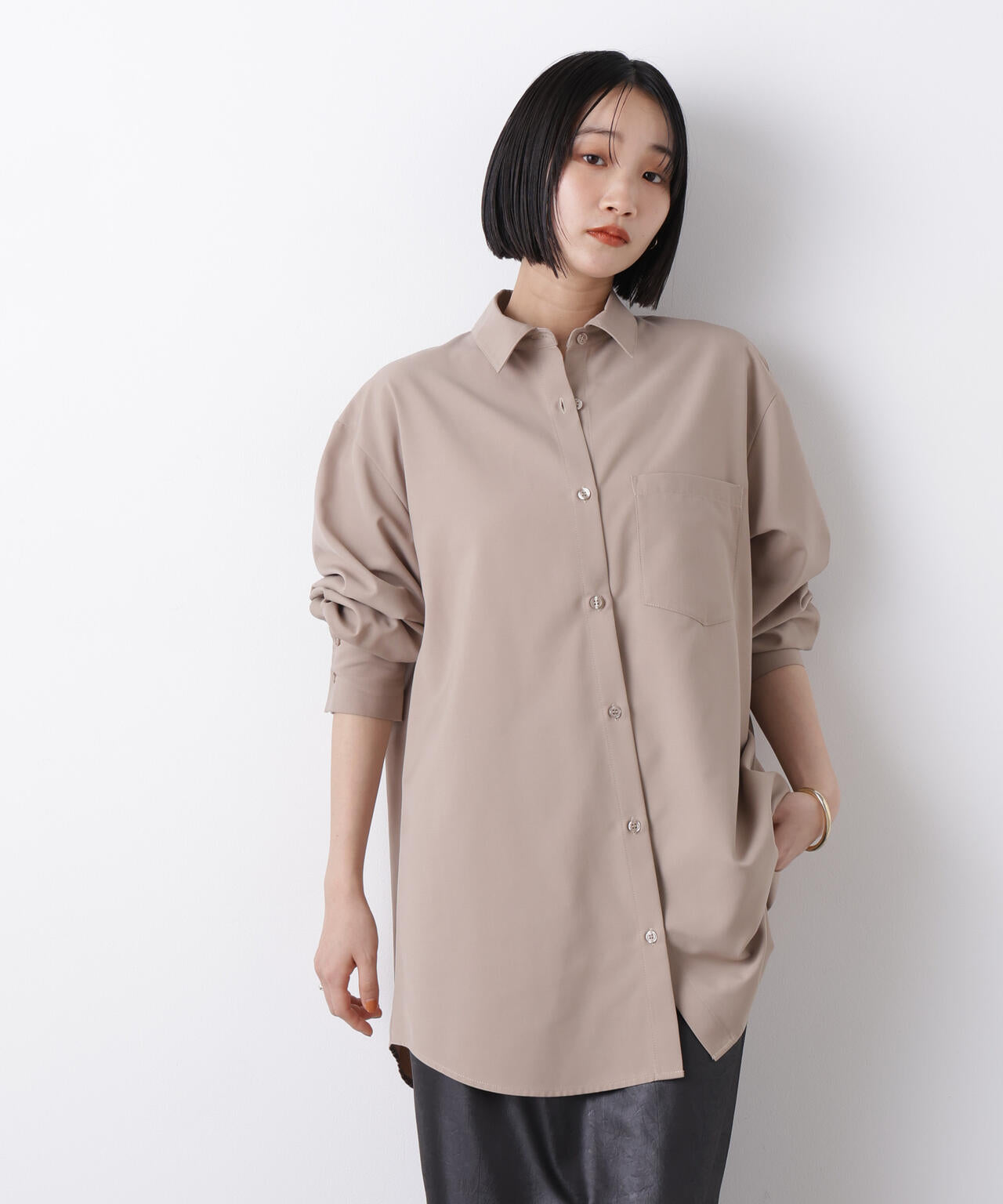 マシンウォッシャブルイージーケア　オーバーシャツ