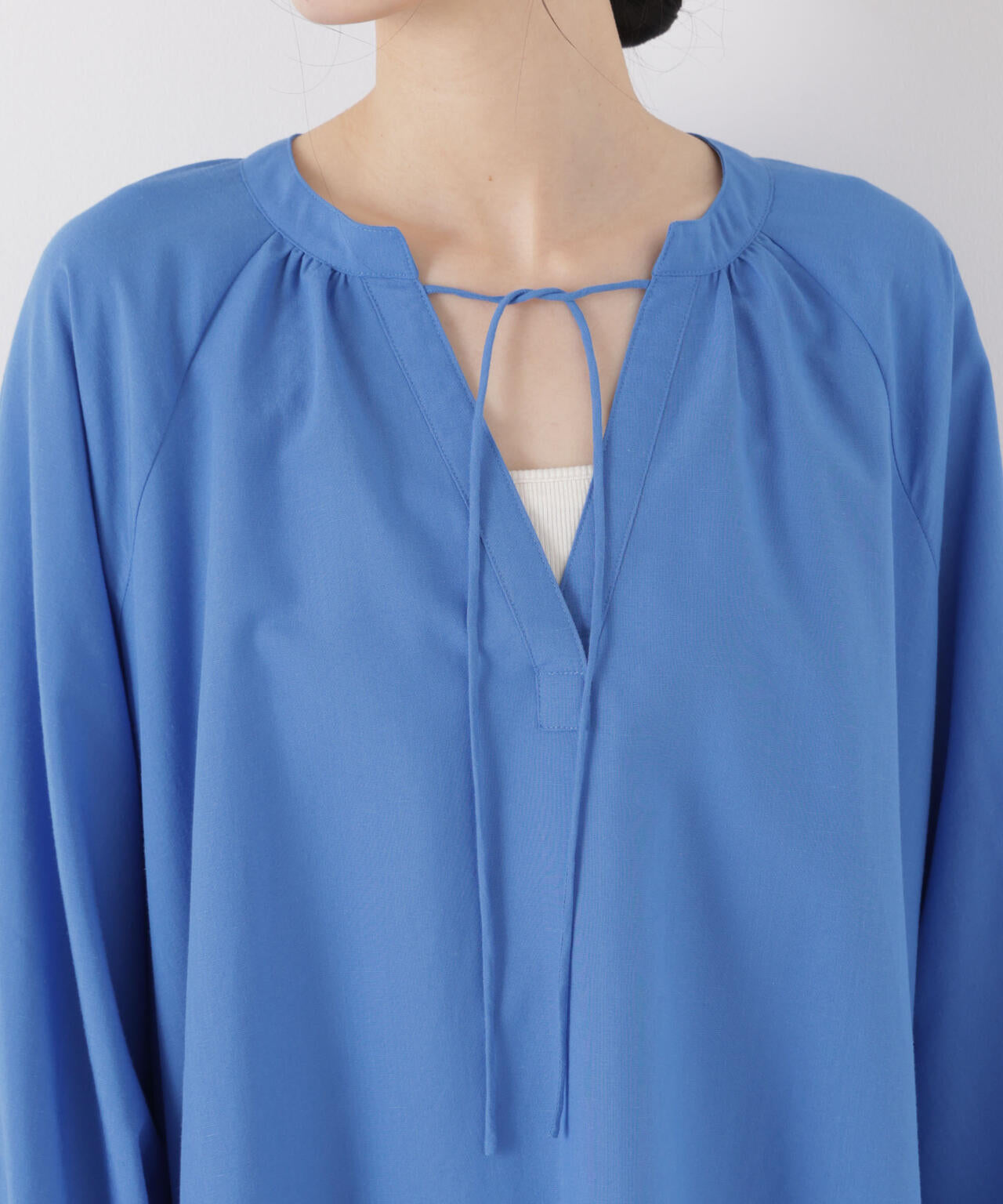 マシンウォッシャブルリネン混 ドルマンプルオーバーブラウス 6736120316