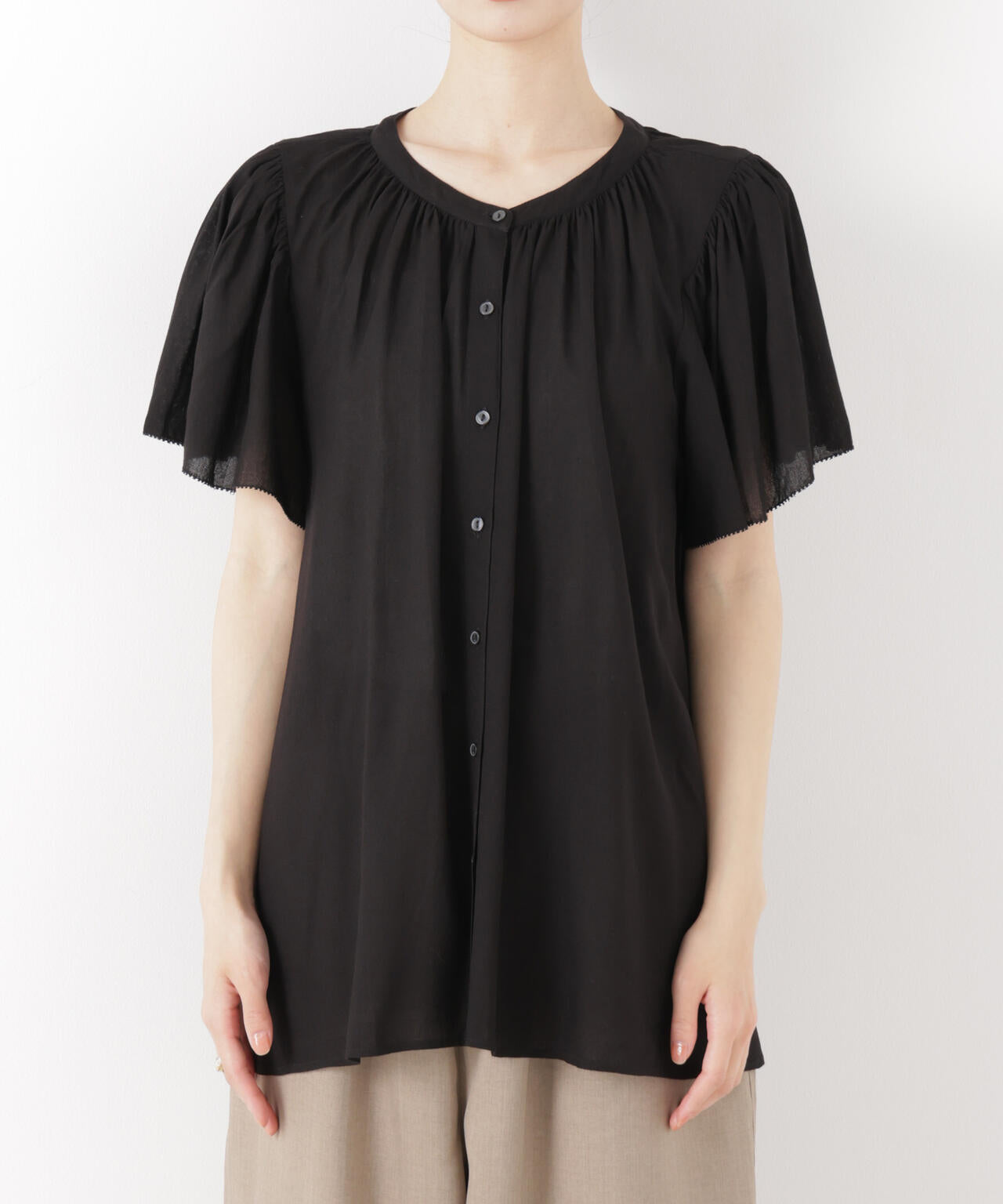 made in INDIA 前後2way フレンチ ブラウス ( セットアップ 可 )