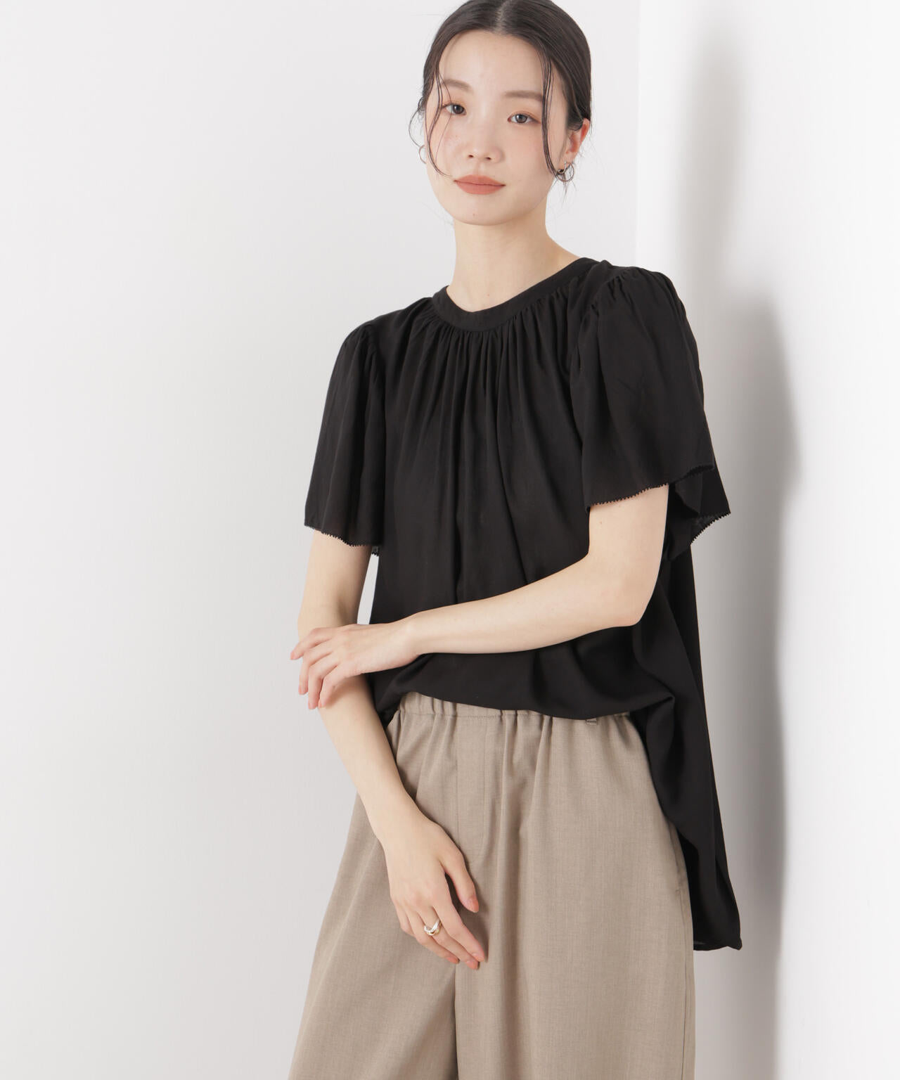 made in INDIA 前後2wayフレンチブラウス(セットアップ可) 6736121300