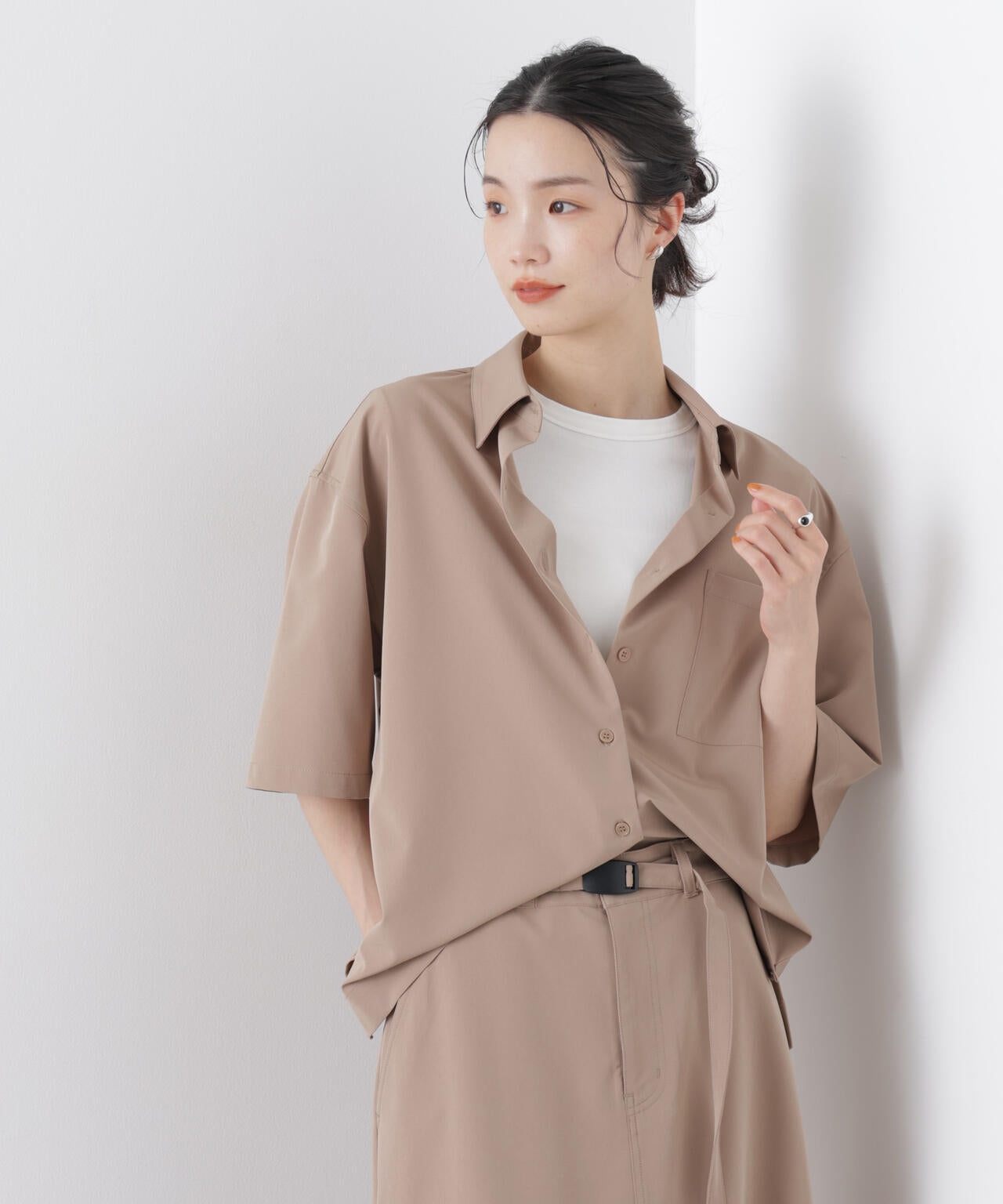 多機能2wayストレッチ ハーフスリーブシャツ(セットアップ可) 6736121301