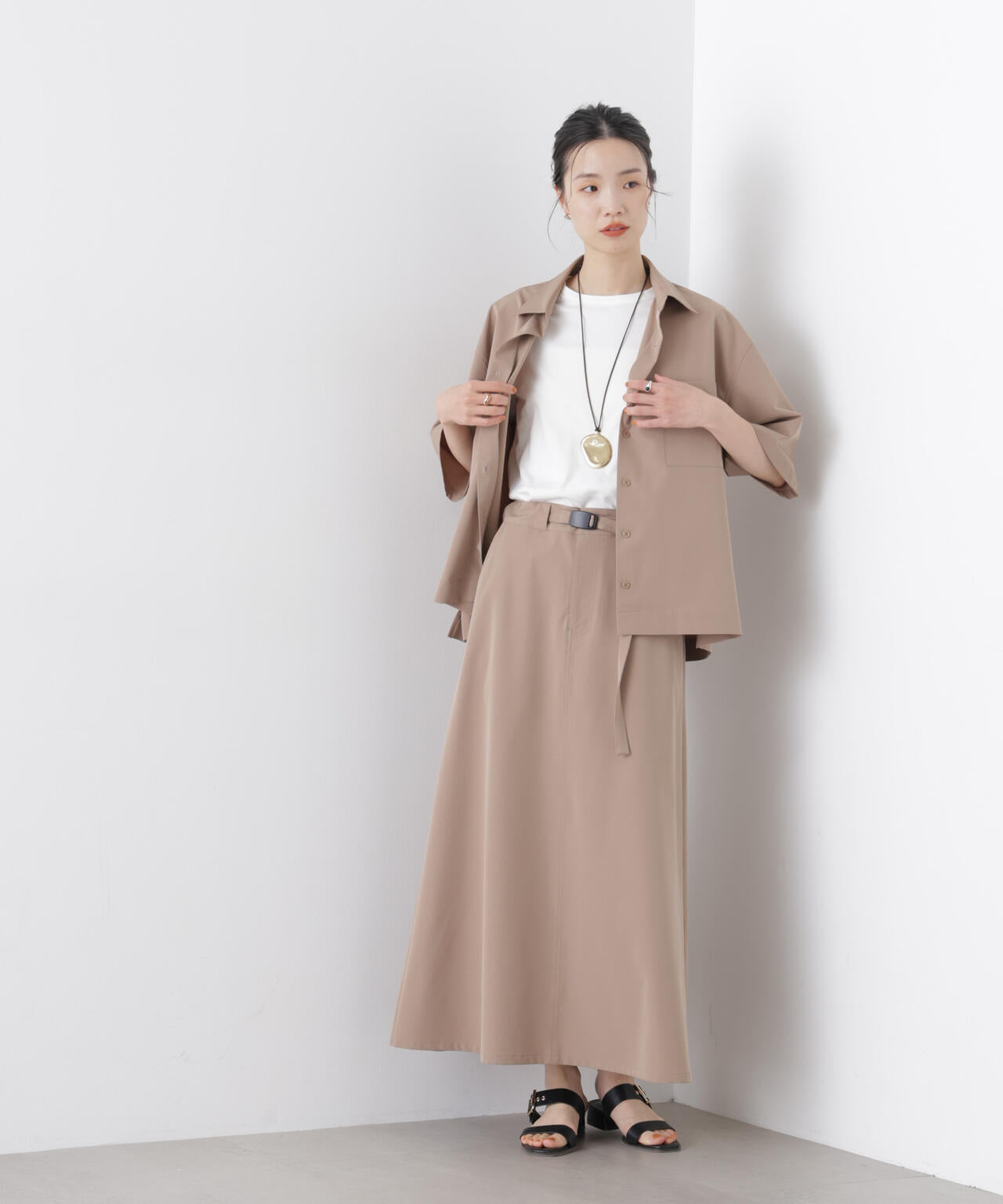 多機能2wayストレッチ ハーフスリーブシャツ(セットアップ可) 6736121301