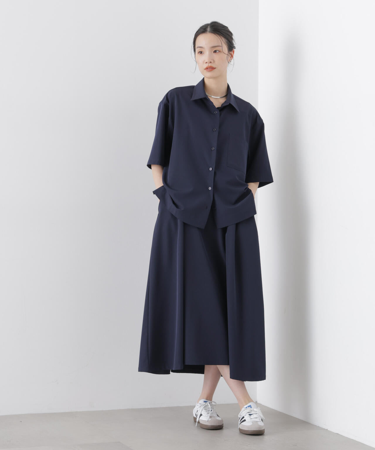 多機能2wayストレッチ ハーフスリーブシャツ(セットアップ可) 6736121301