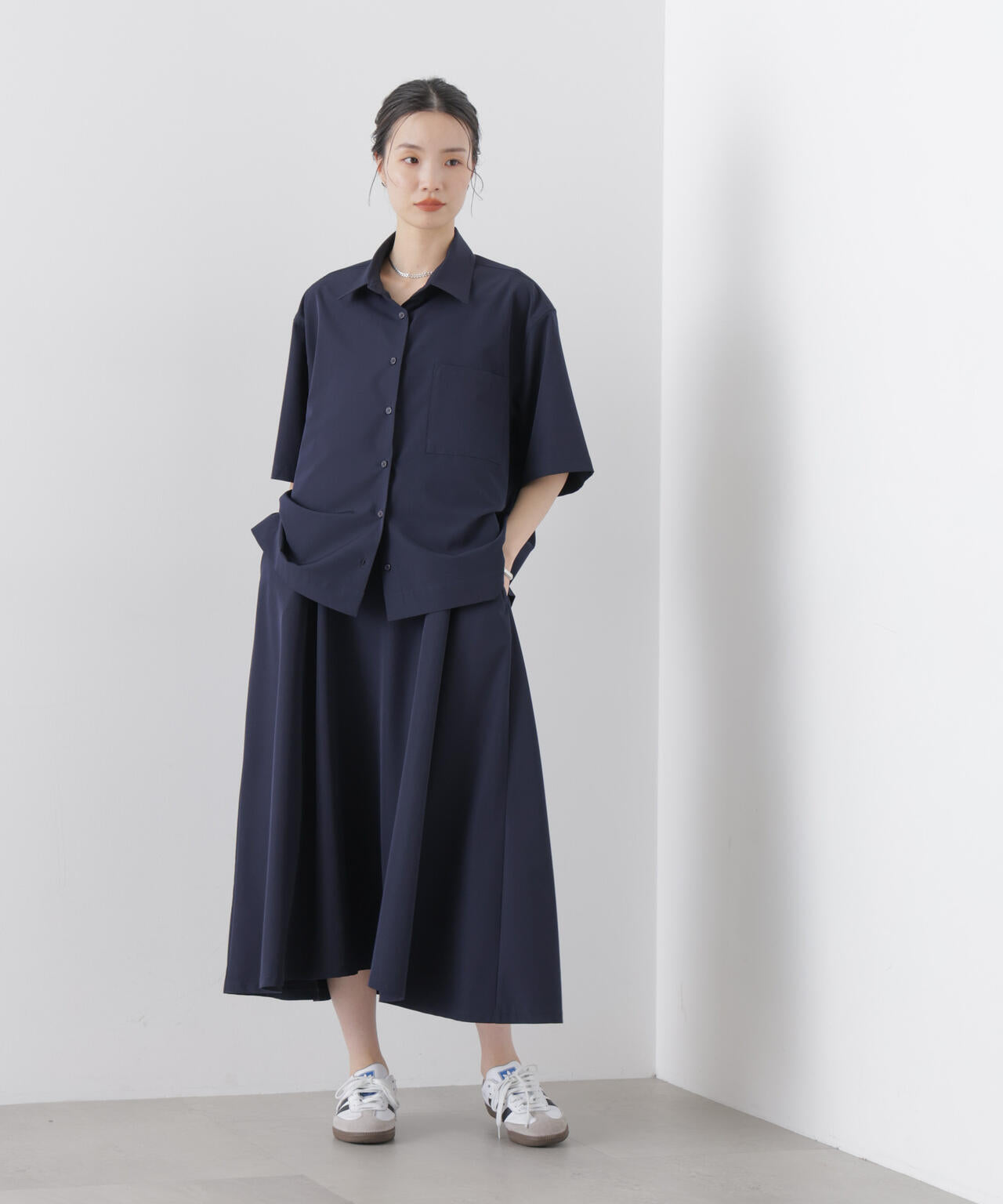 多機能2wayストレッチ ハーフスリーブシャツ(セットアップ可) 6736121301