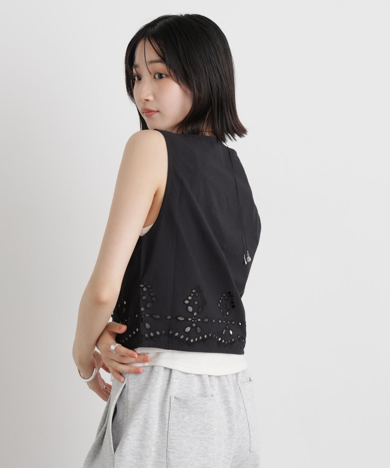 made in INDIA カットワークエンブロイダリージレ(セットアップ可) 6736121302