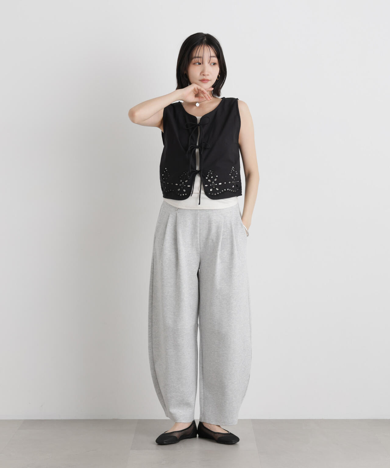 made in INDIA カットワークエンブロイダリージレ(セットアップ可) 6736121302
