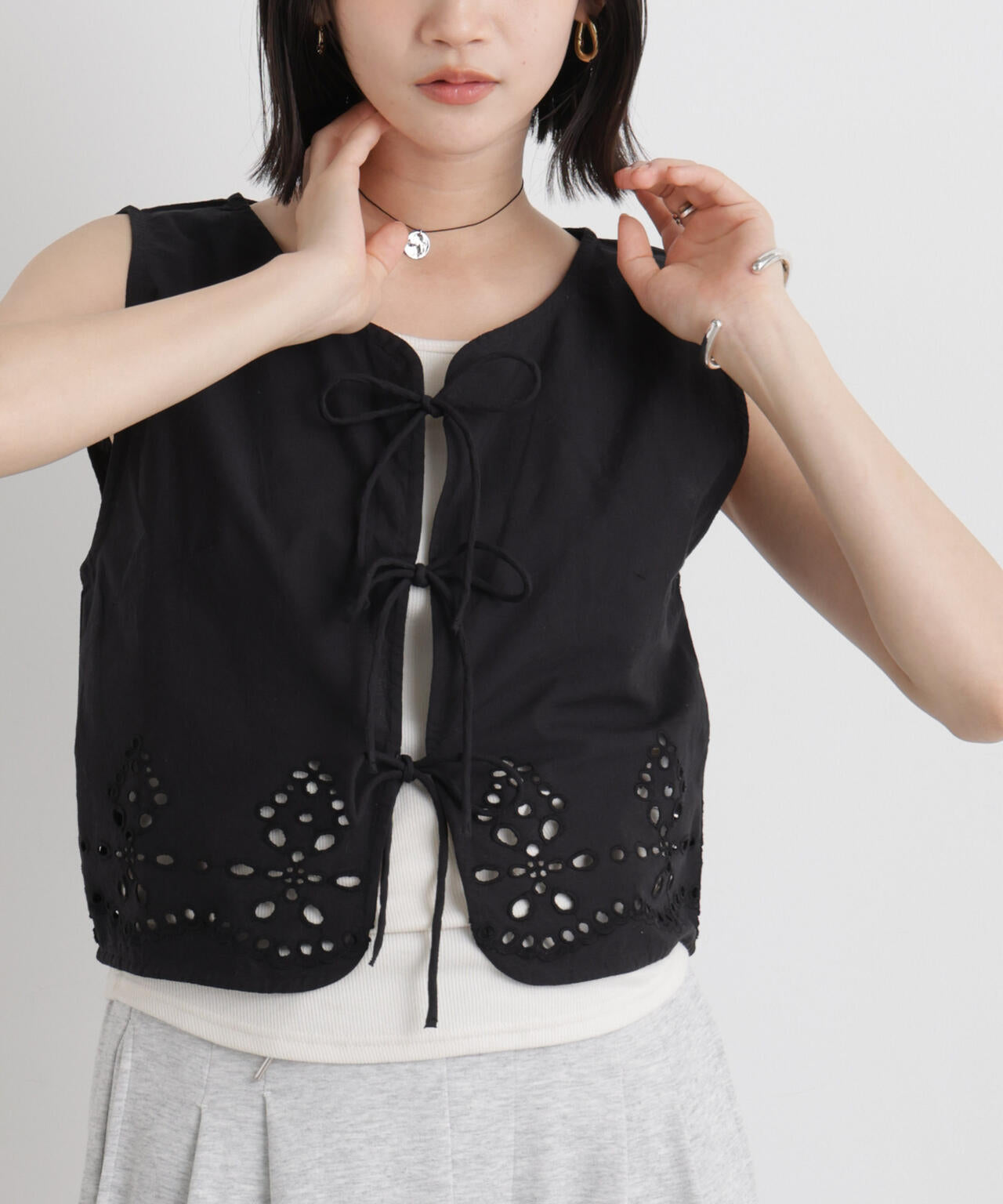 made in INDIA カットワークエンブロイダリージレ(セットアップ可) 6736121302