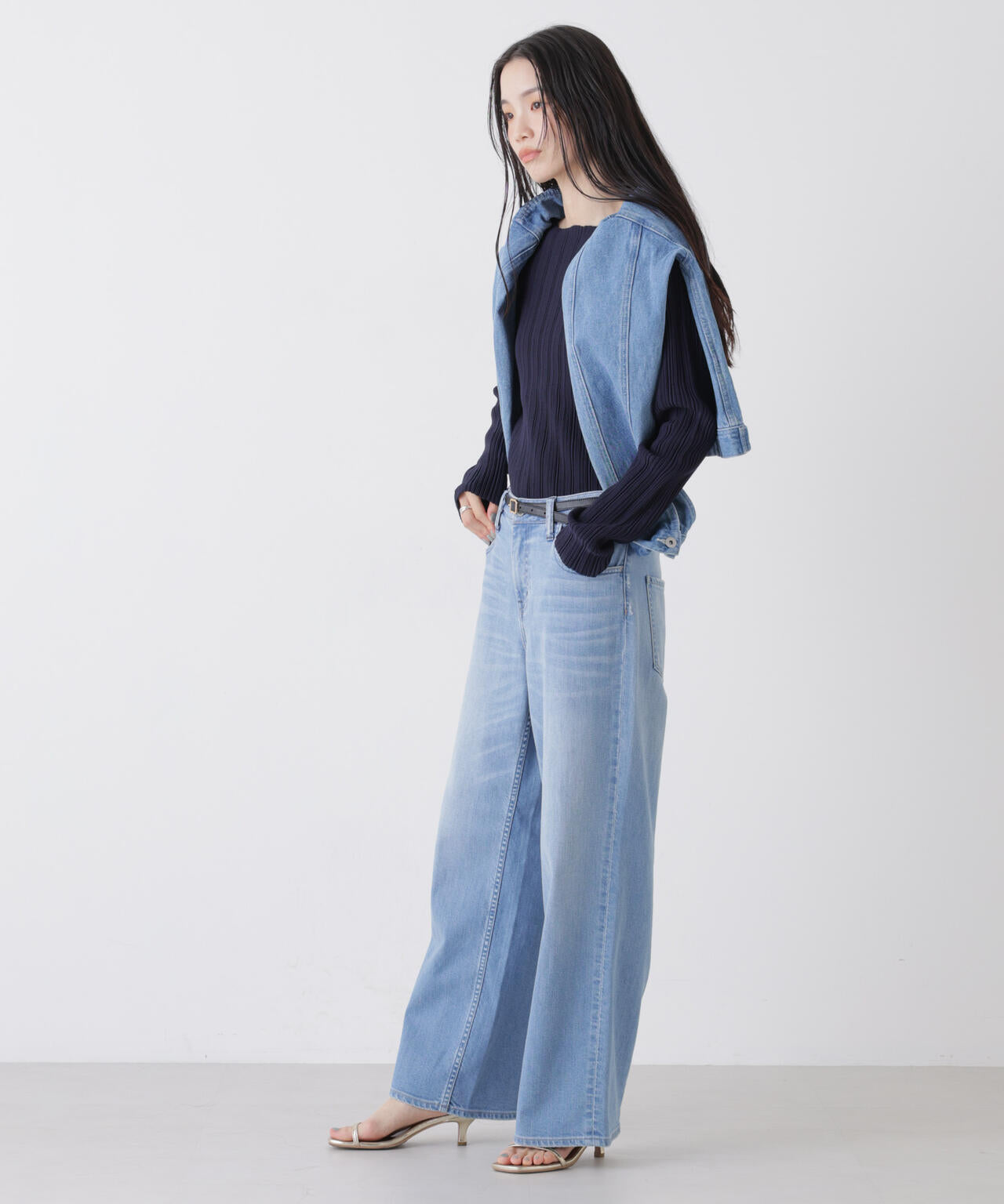 プリーツニットボートネックトップス(セットアップ可) 6736122303