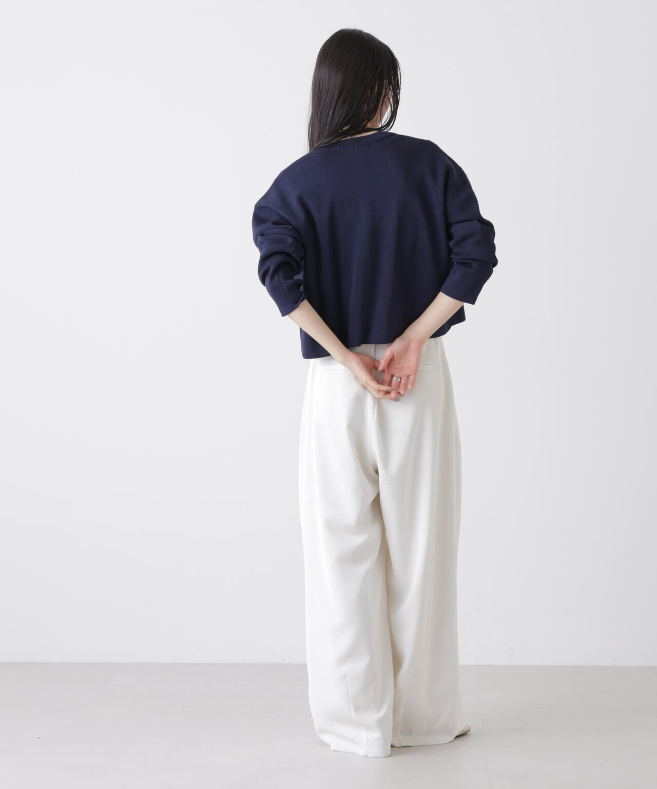 洗濯機洗可UVカット総針ニットカーディガン 6736122307