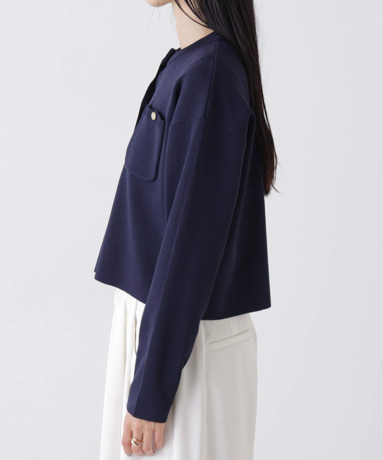 洗濯機洗可UVカット総針ニットカーディガン 6736122307