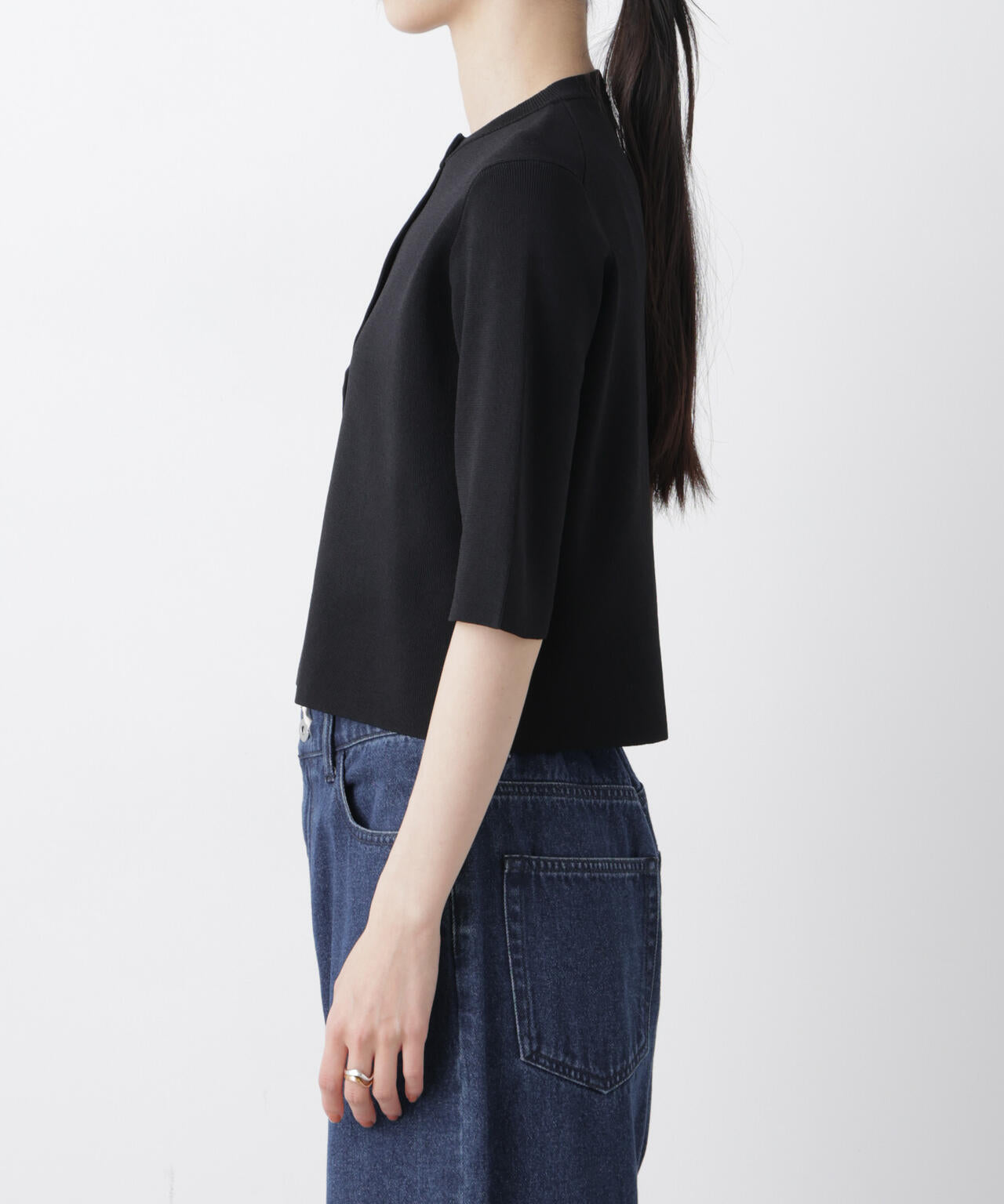 洗濯機洗い可UVカット接触冷感半袖カーディガン 6736122312