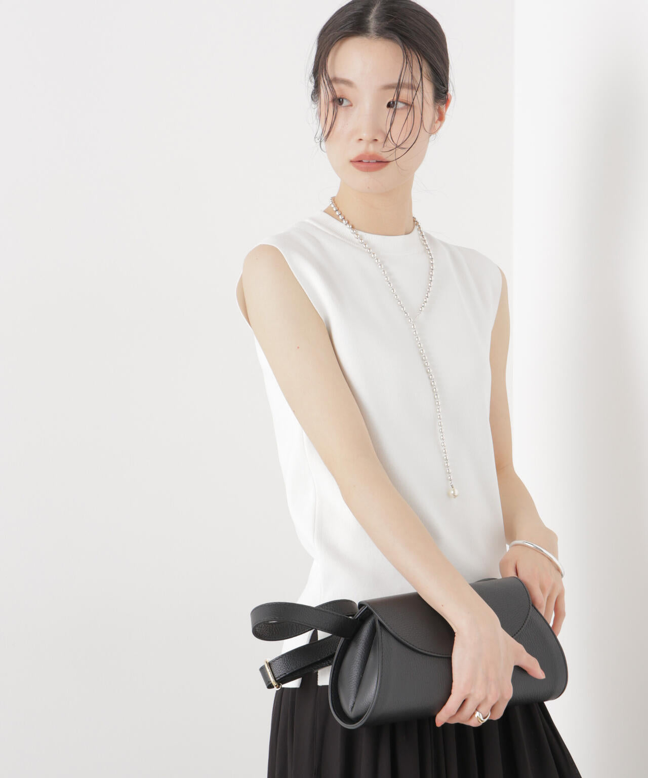 洗濯機洗い可UVカット接触冷感ノースリーブニット 6736122315