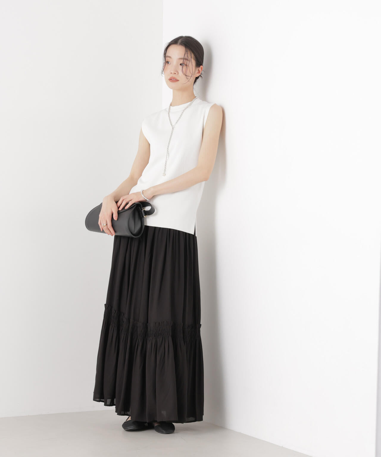 洗濯機洗い可UVカット接触冷感ノースリーブニット 6736122315