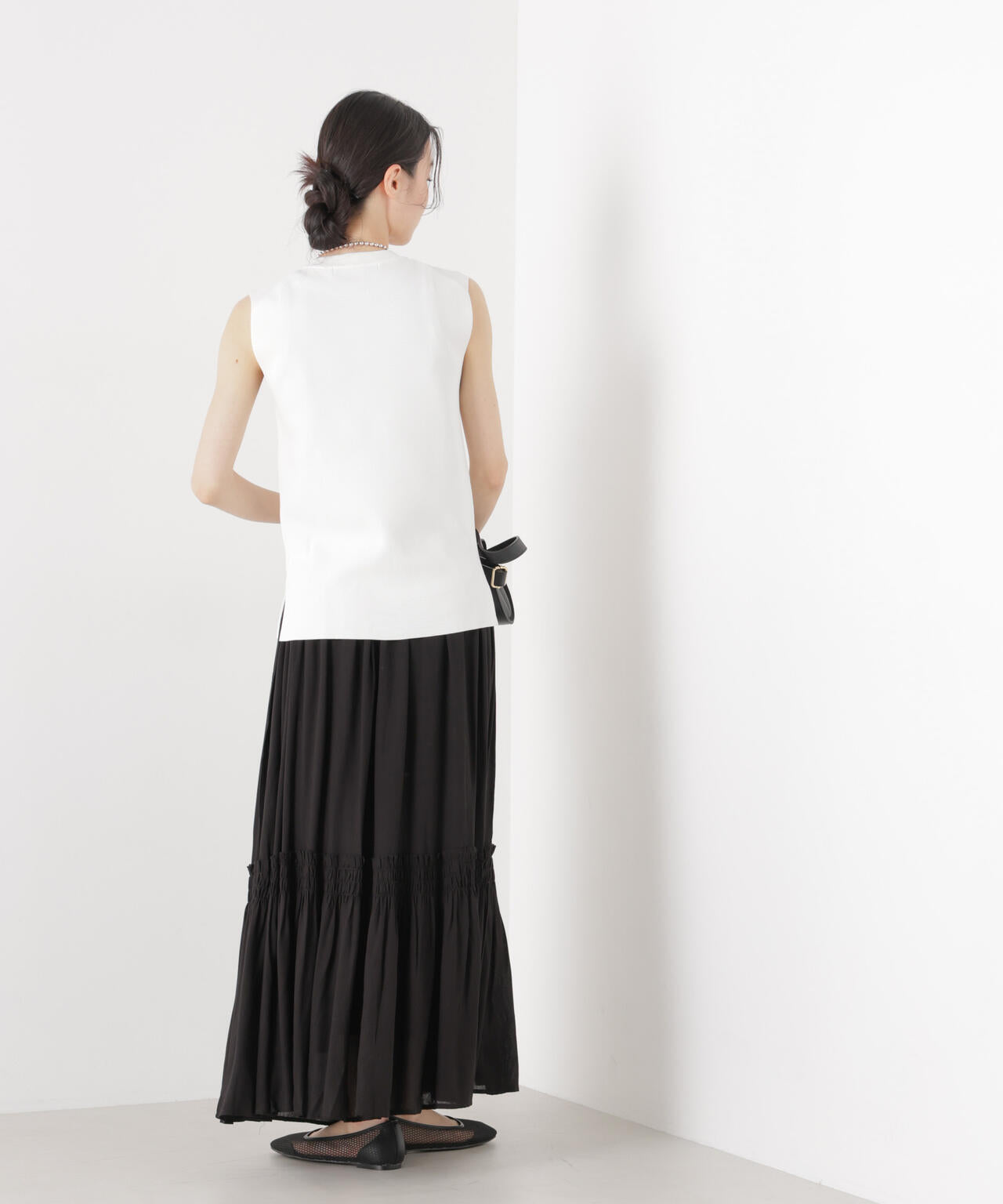 洗濯機洗い可UVカット接触冷感ノースリーブニット 6736122315