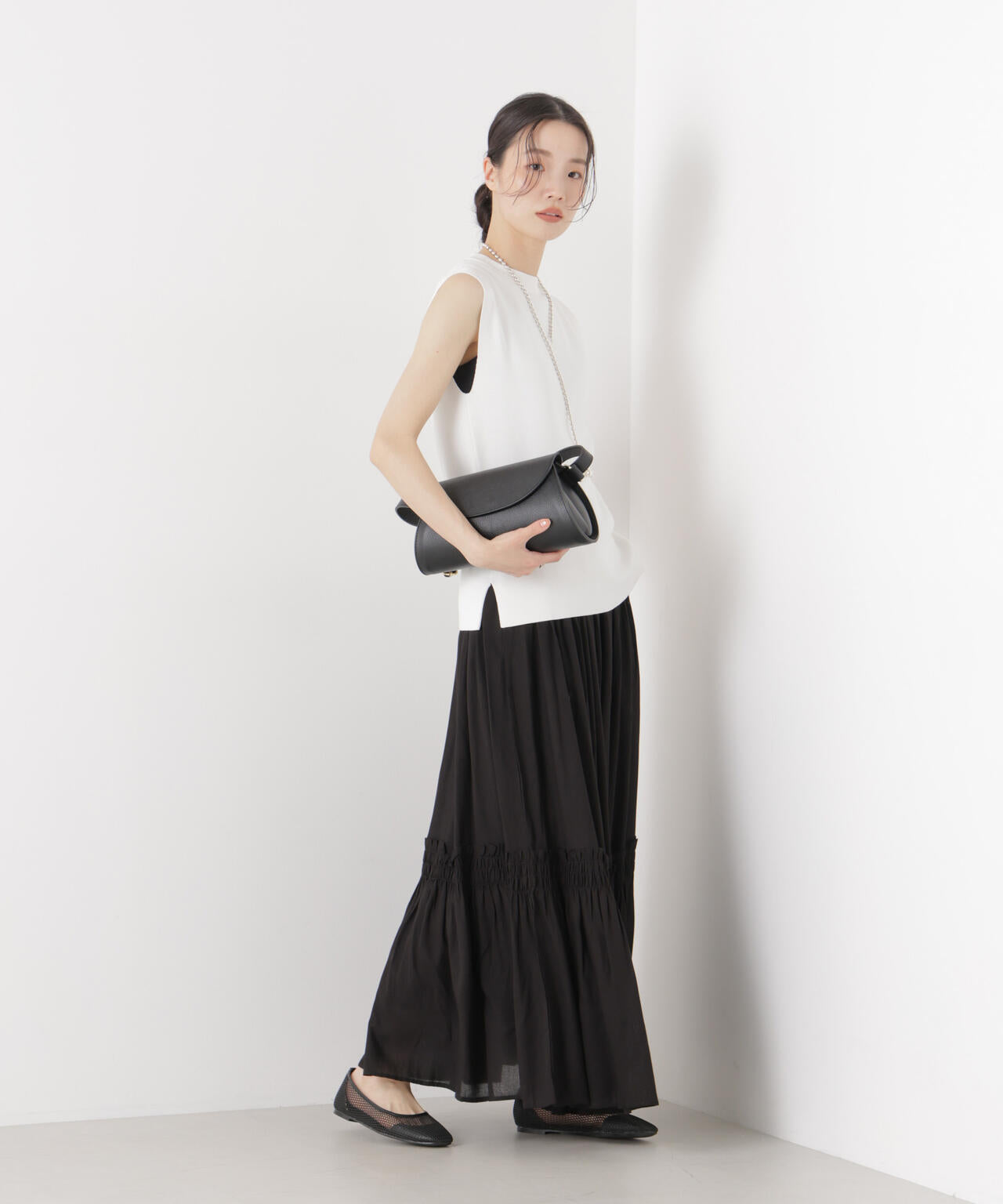 洗濯機洗い可UVカット接触冷感ノースリーブニット 6736122315