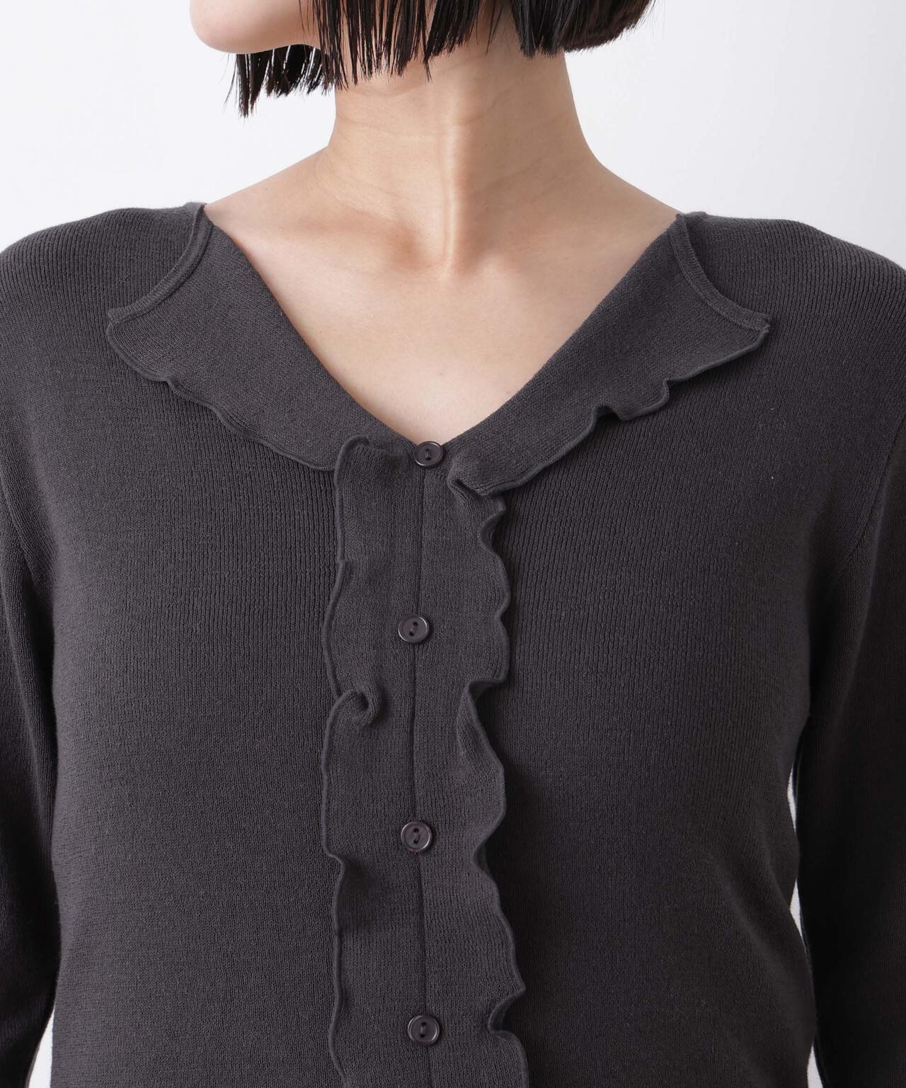 self portrait フリル　ニット　トップス self-portrait Textured Knit Top in White | REVOLVE