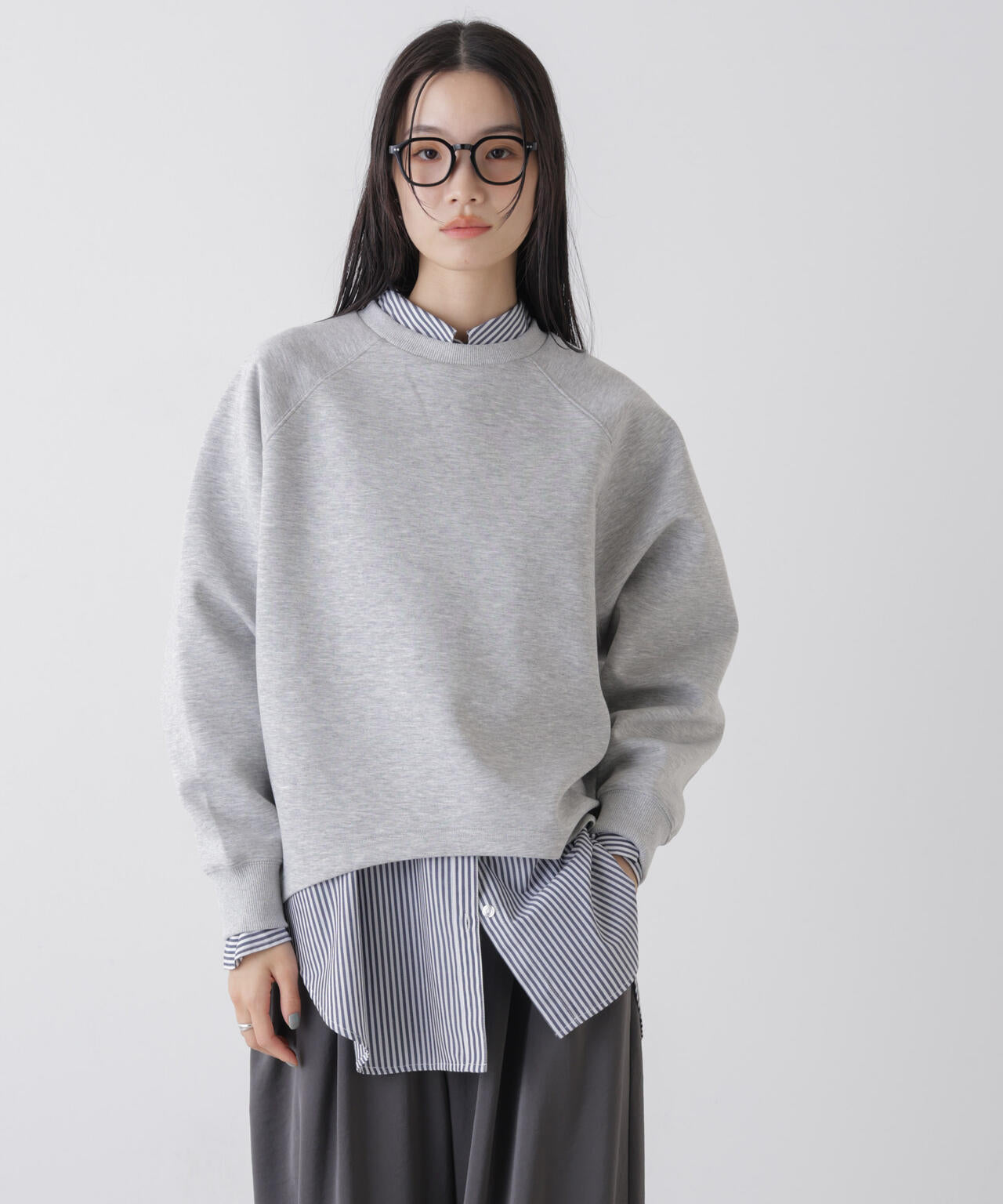 ソフトダンボール ドルマンコクーンシルエット プルオーバー