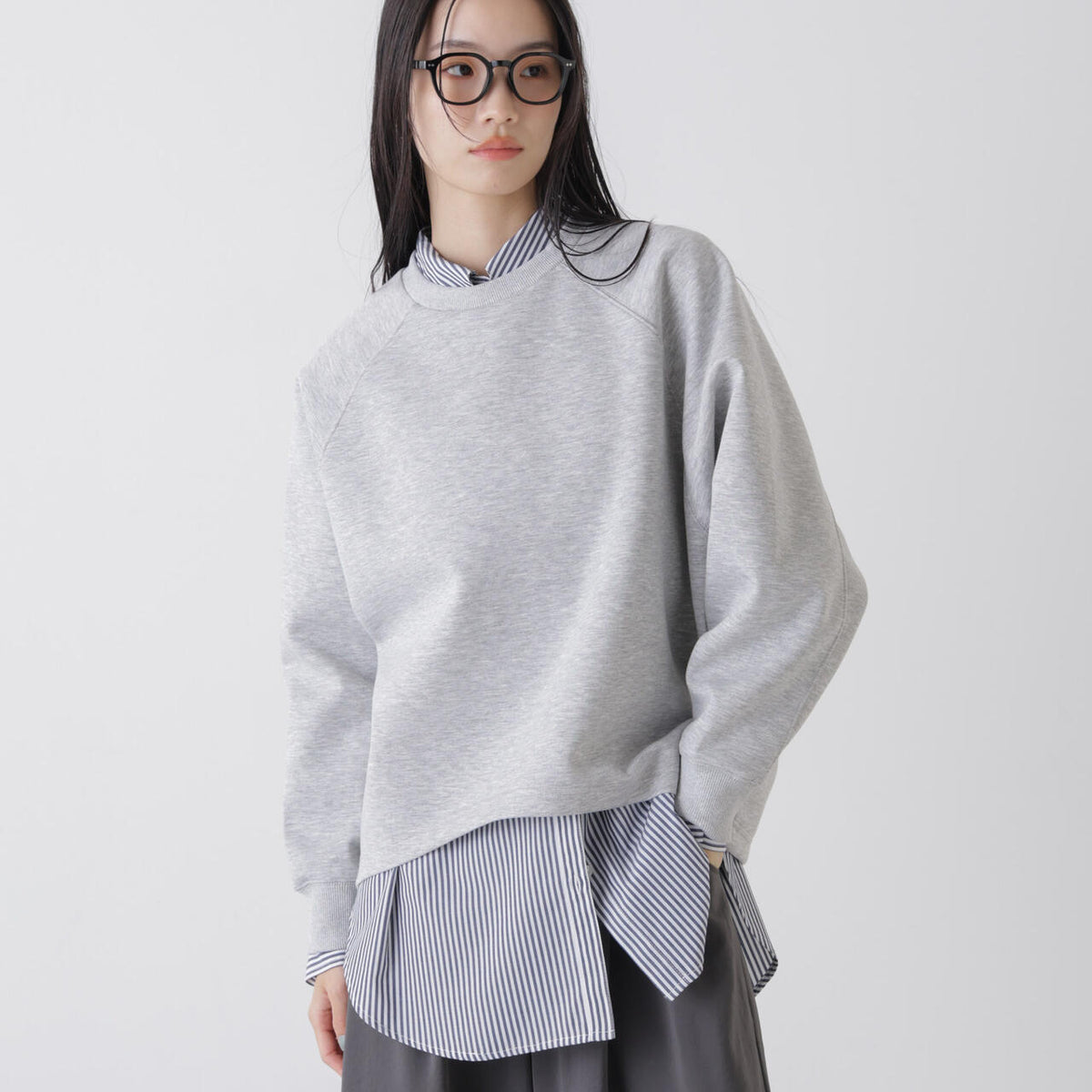 ソフトダンボール ドルマンコクーンシルエット プルオーバー