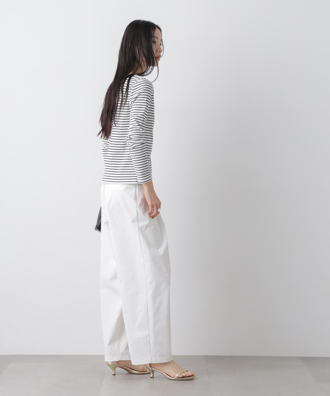 前後2wayスパンテレコカットボーダークルーカーディガン 6736123304