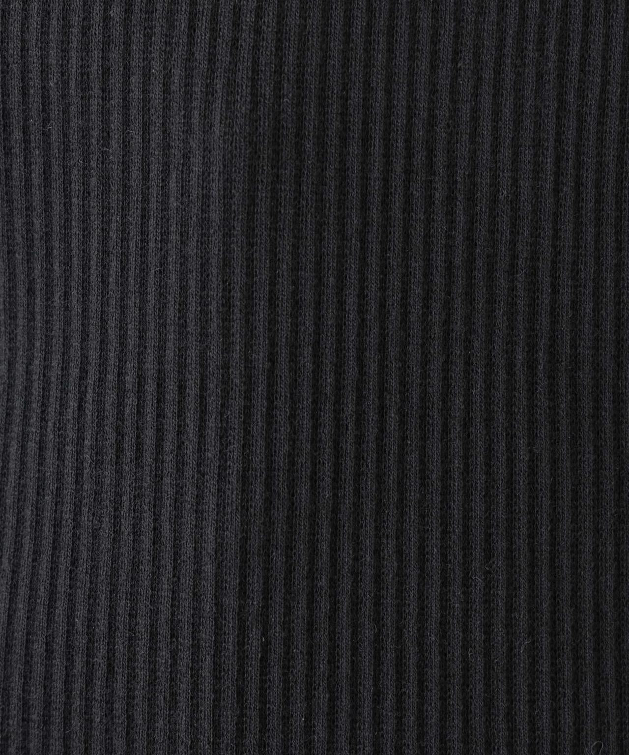 メタルボタンスリーブクルーネックリブカットトップス 6736123306