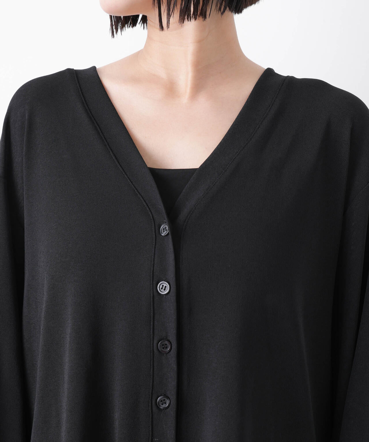シアーカットVネックカーディガン 6736123307