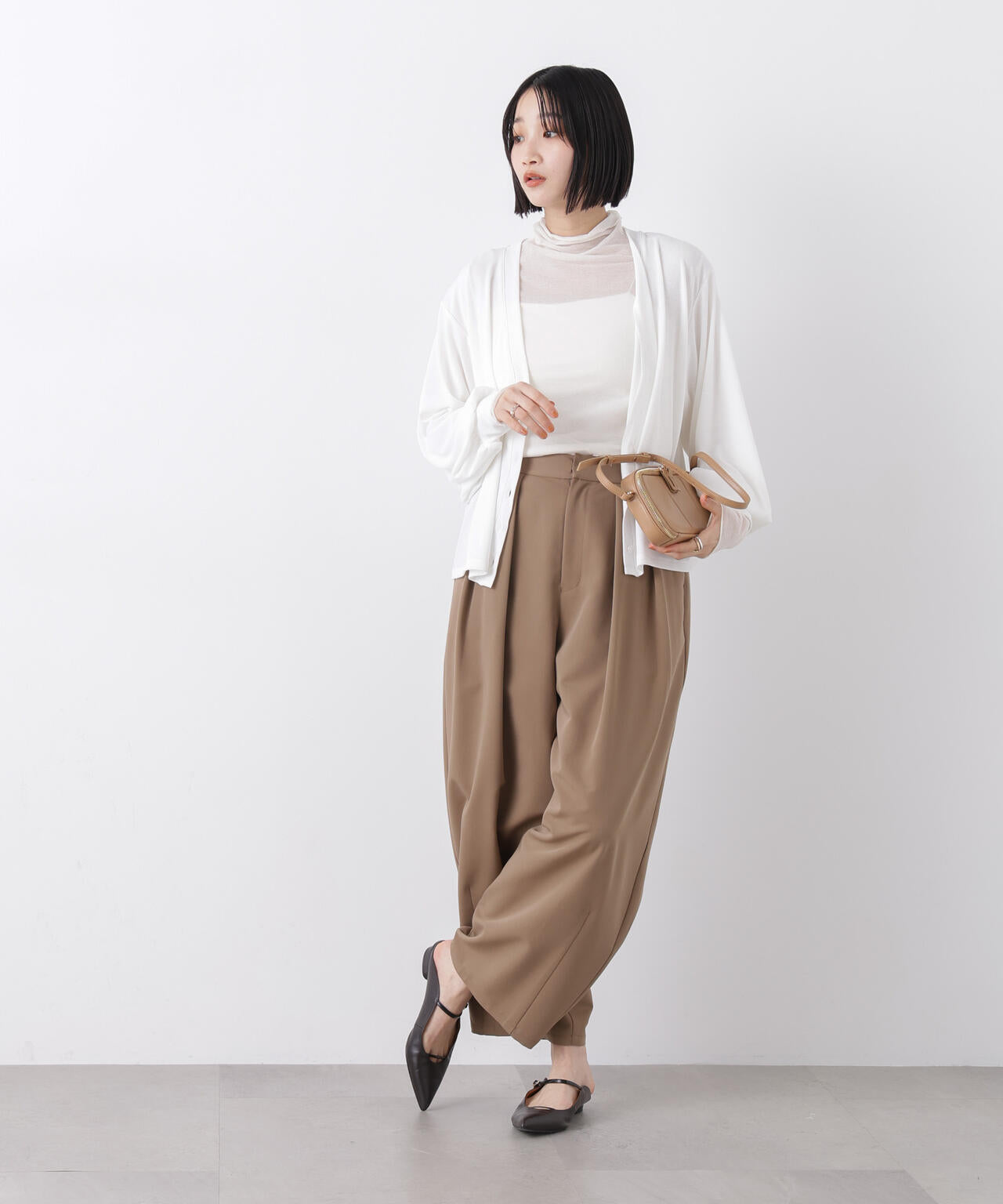 シアーカットVネックカーディガン 6736123307