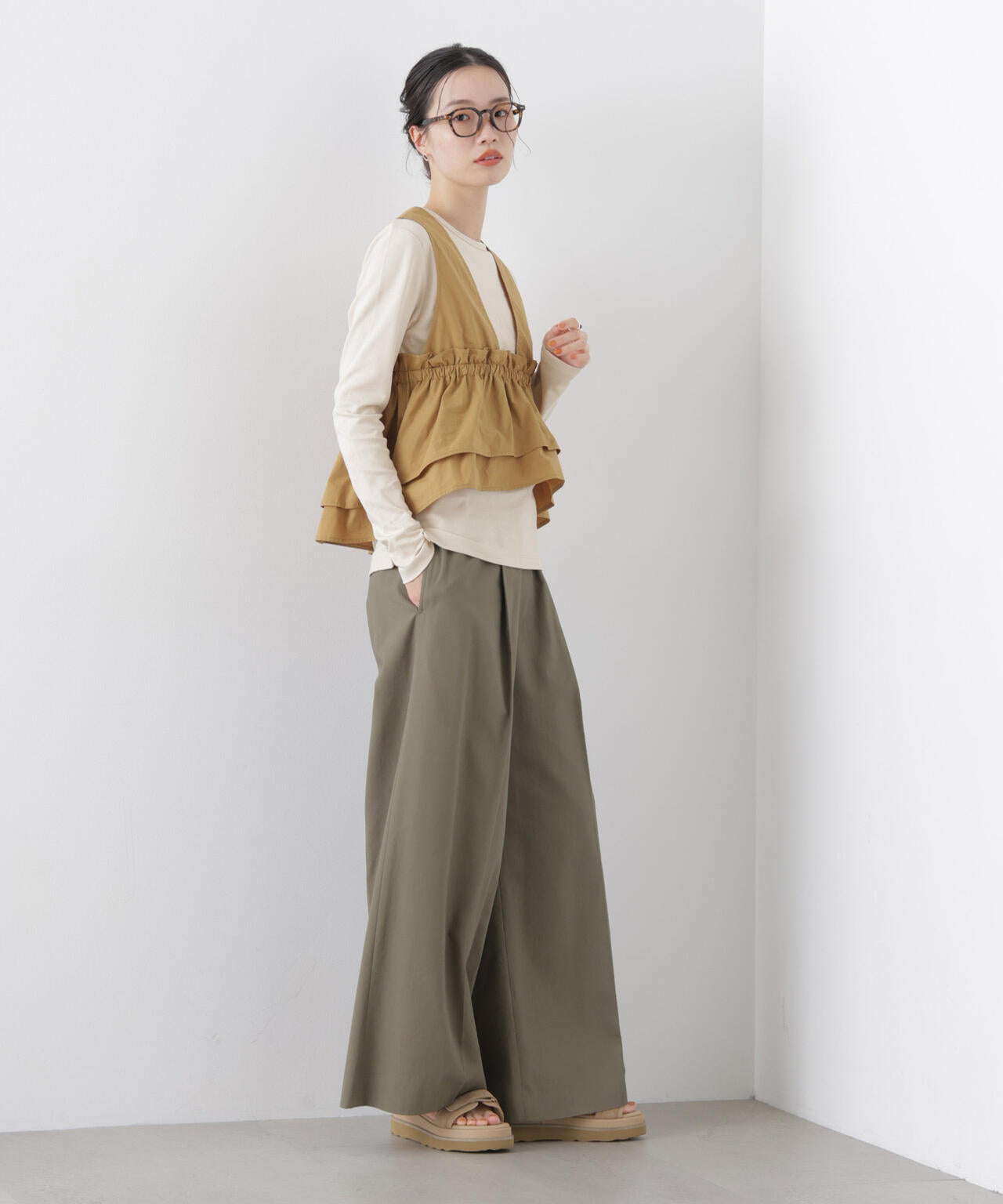 Repur加工 スムースシルケット ロングスリーブ トップス