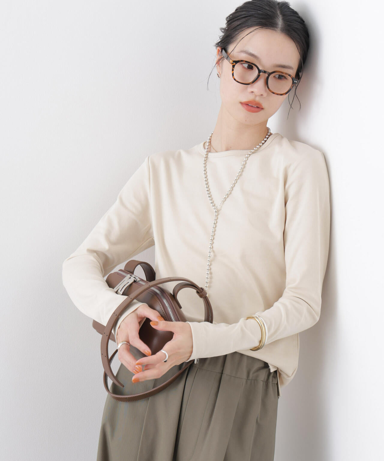 Repur加工 スムースシルケット ロングスリーブ トップス