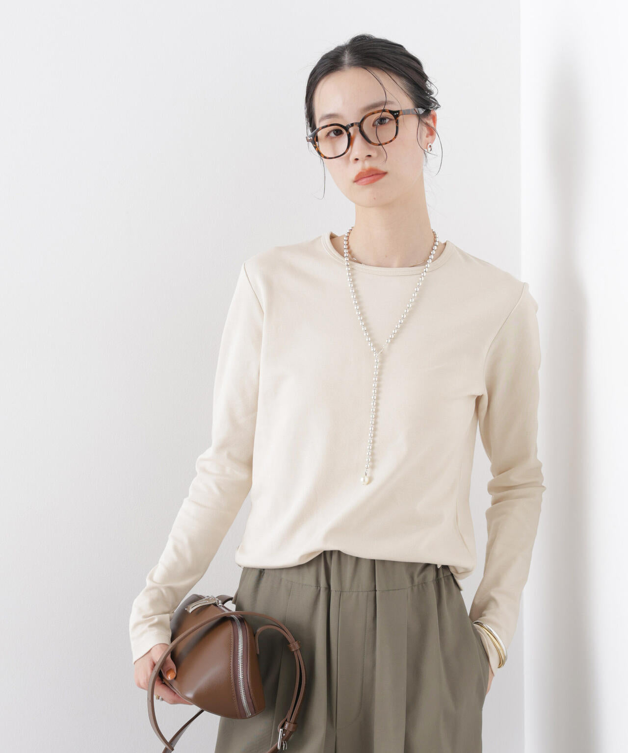 Repur加工 スムースシルケット ロングスリーブ トップス
