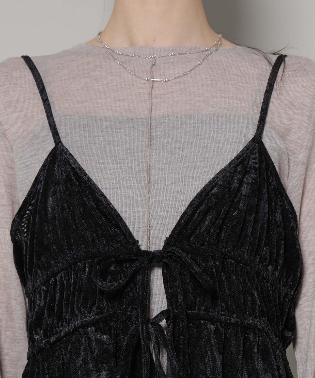 フロントリボンキャミソールビスチェ 6736124300