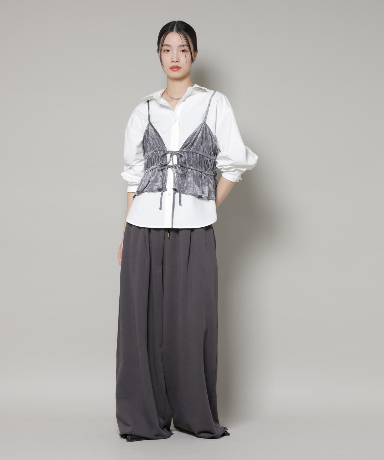 フロントリボンキャミソールビスチェ 6736124300