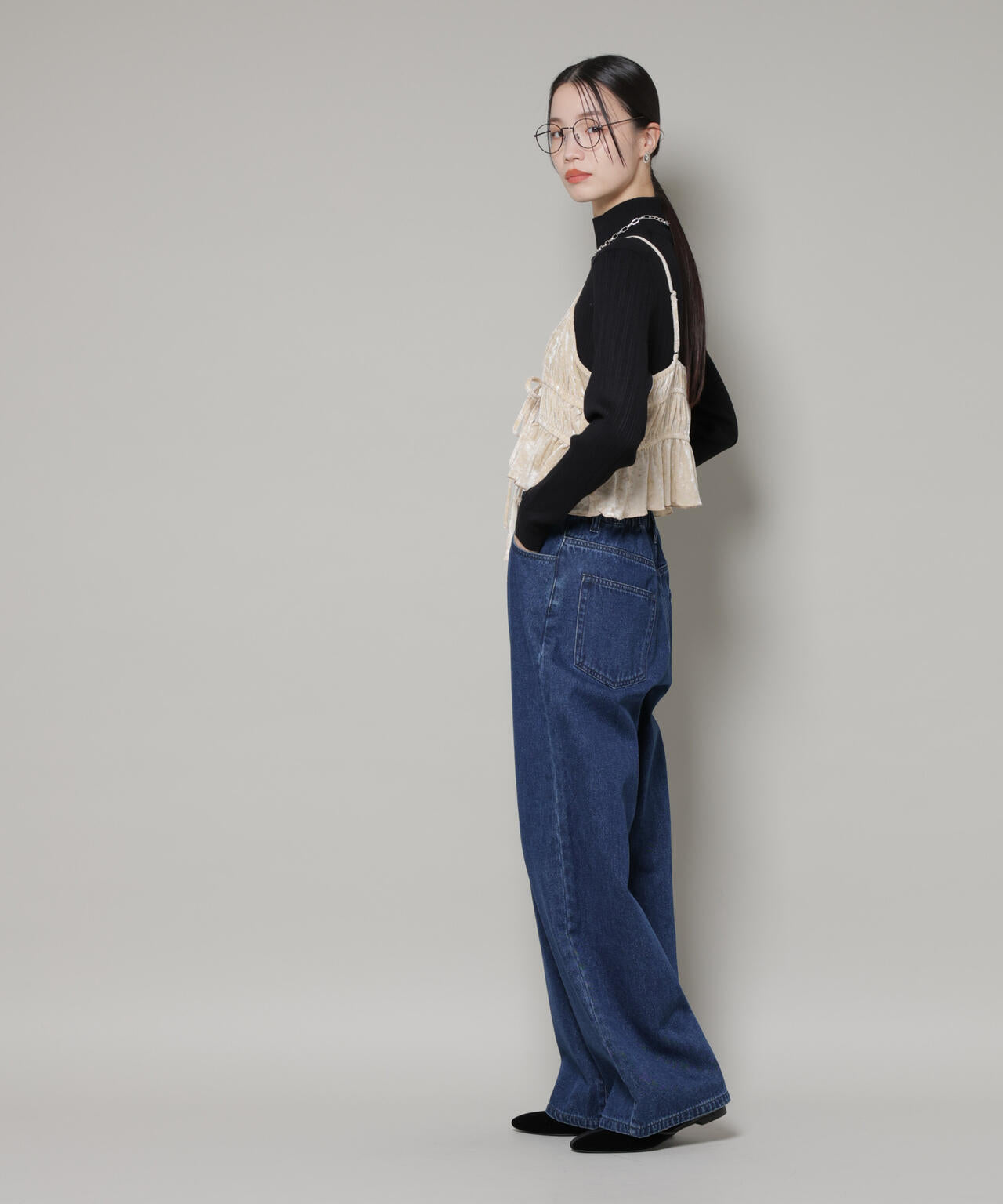 フロントリボンキャミソールビスチェ 6736124300