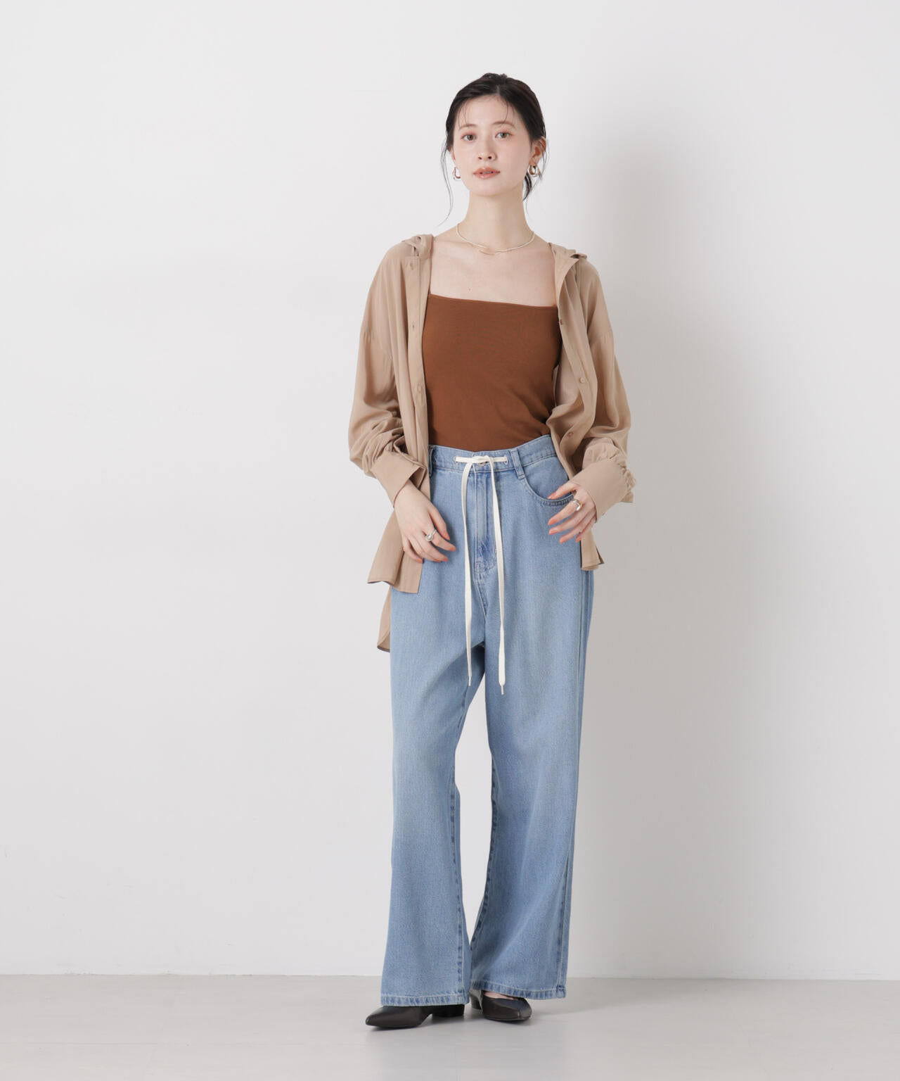 抗菌防臭リブカップ付きダブルストラップキャミソール 6736124307