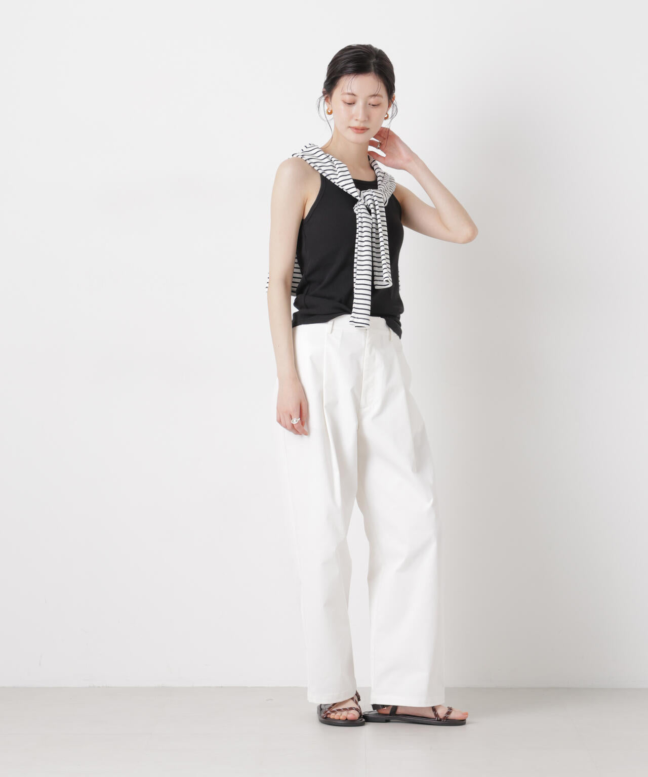 抗菌防臭リブカップ付きアメスリキャミ 6736124308