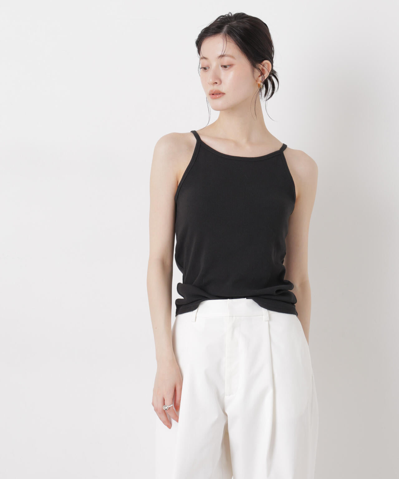 抗菌防臭リブカップ付きアメスリキャミ 6736124308