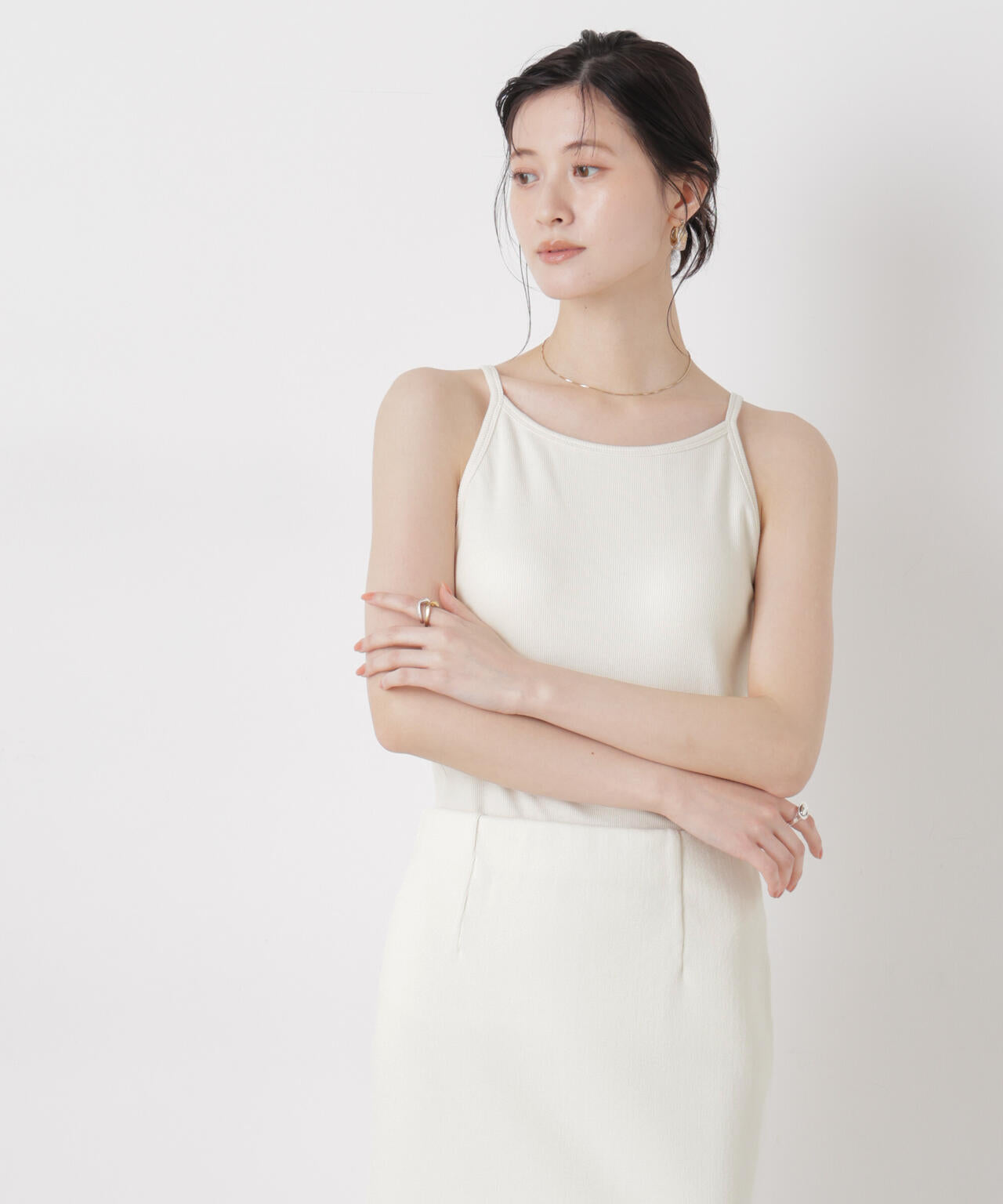 抗菌防臭リブカップ付きアメスリキャミ 6736124308