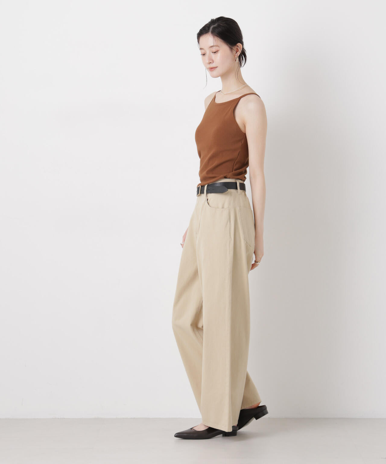 抗菌防臭リブカップ付きアメスリキャミ 6736124308