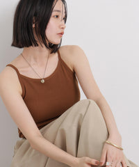 抗菌防臭リブカップ付きアメスリキャミ