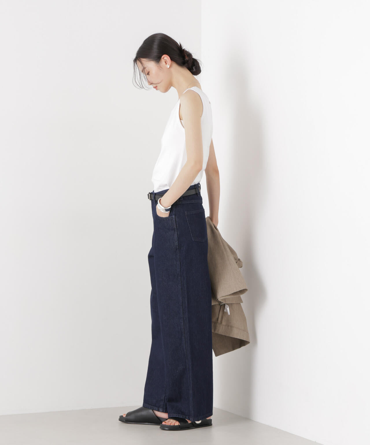 抗菌防臭コットンフライスカットタンクトップ 6736124312