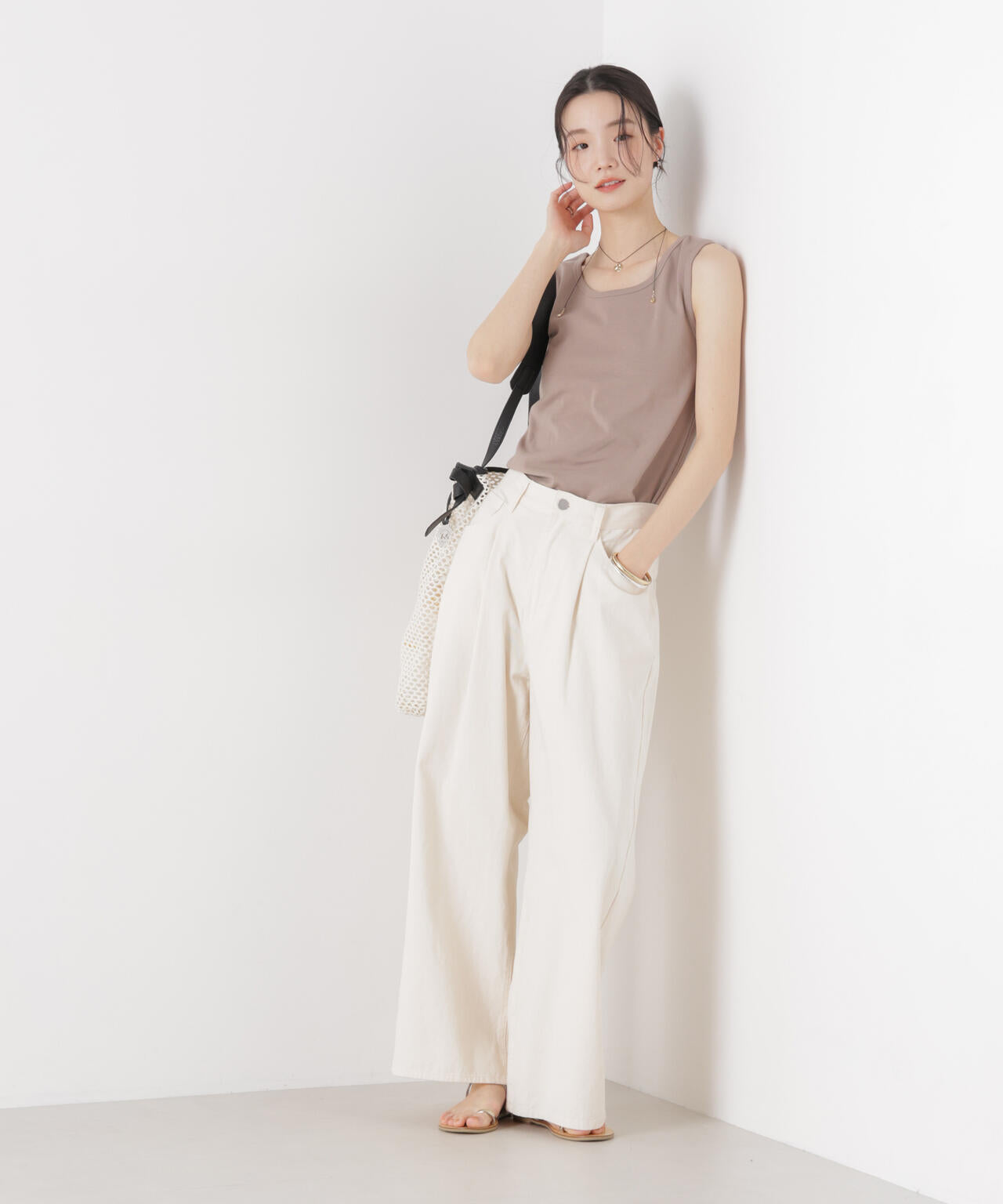 抗菌防臭コットンフライスカットタンクトップ 6736124312