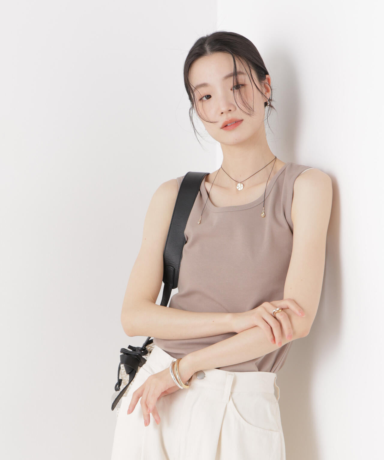 抗菌防臭コットンフライスカットタンクトップ 6736124312