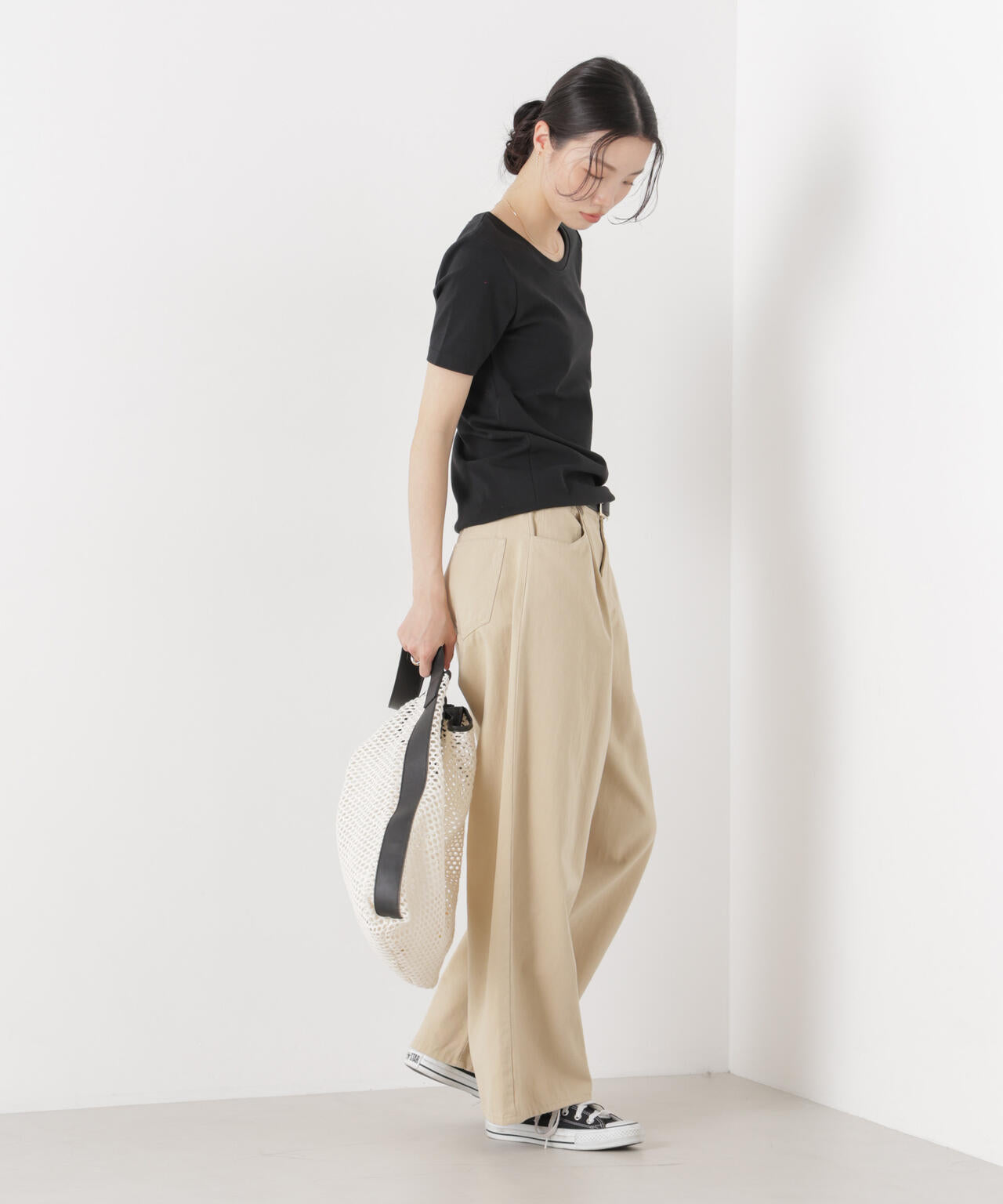 抗菌防臭コットンフライスカットクルーネックトップス 6736124313