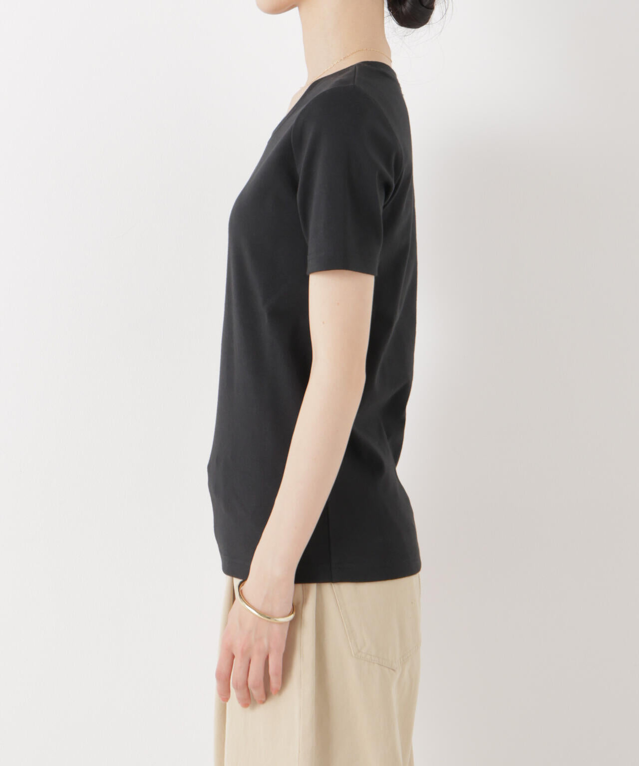 抗菌防臭コットンフライスカットクルーネックトップス 6736124313